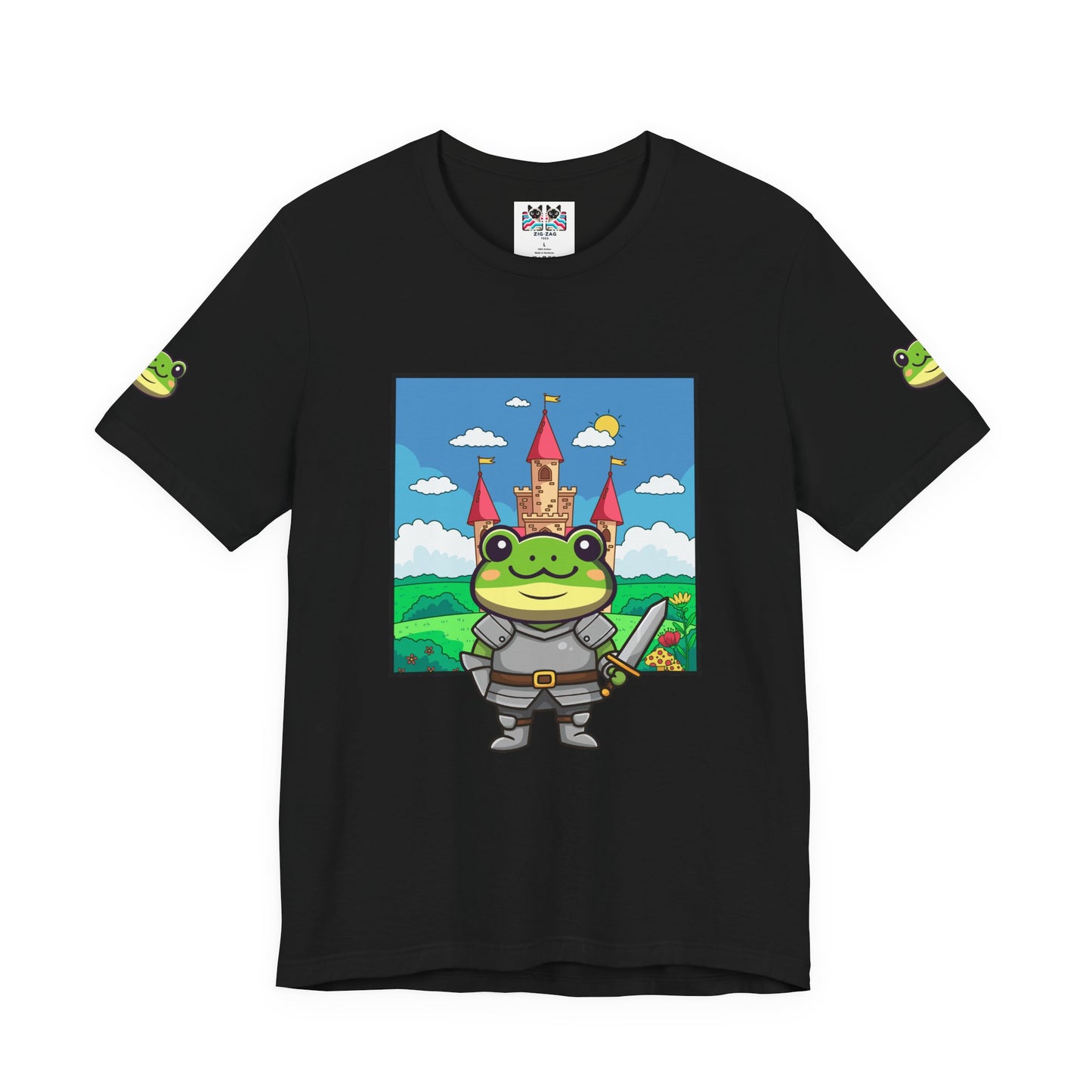 Knight Frog Castle T-Shirt – Cute Frog Knight Medieval Fantasy Graphic Tee