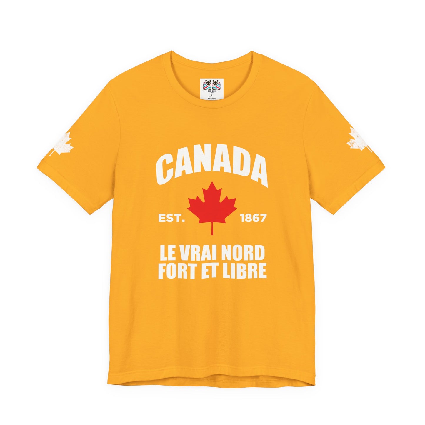 Canada Le Vrai Nord, Fort Et Libre Red Maple Heritage T-Shirt