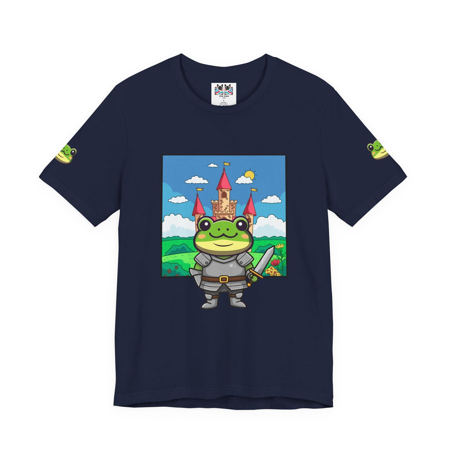 Knight Frog Castle T-Shirt – Cute Frog Knight Medieval Fantasy Graphic Tee