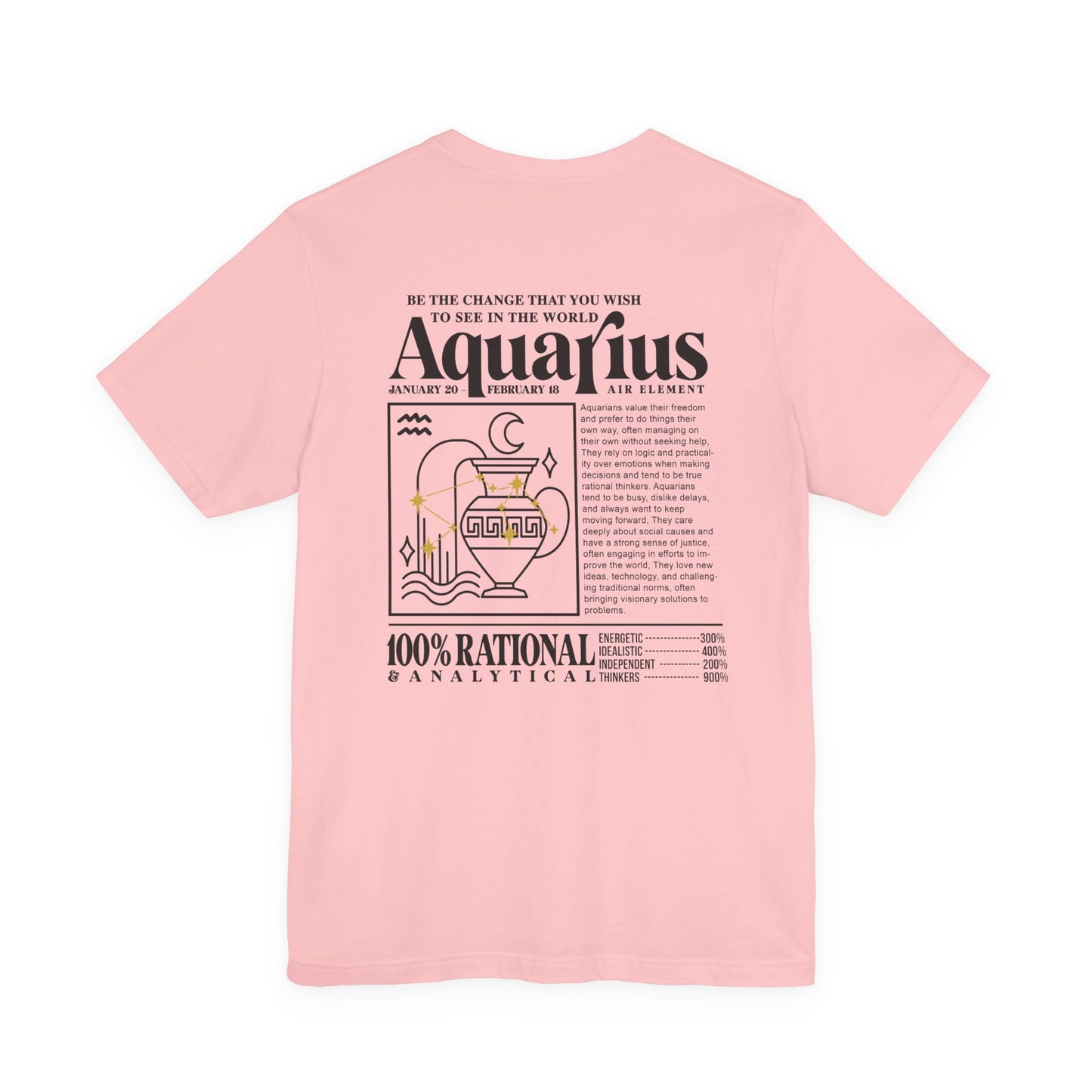Aquarius Zodiac T-Shirt – Be the Change Air Element