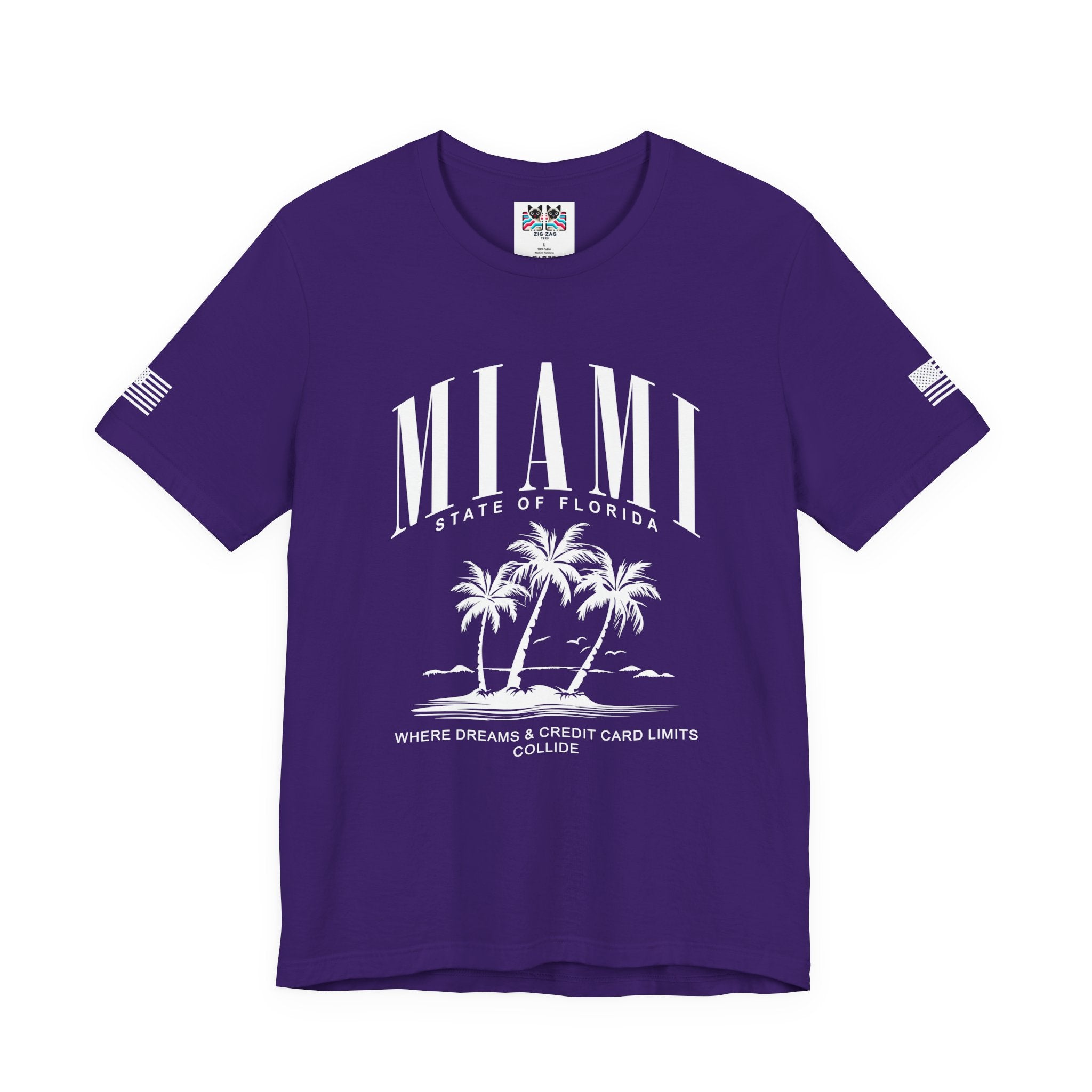 Miami State of Florida Funny T-Shirt – Where Dreams and Credit Card Limits Collide Tee