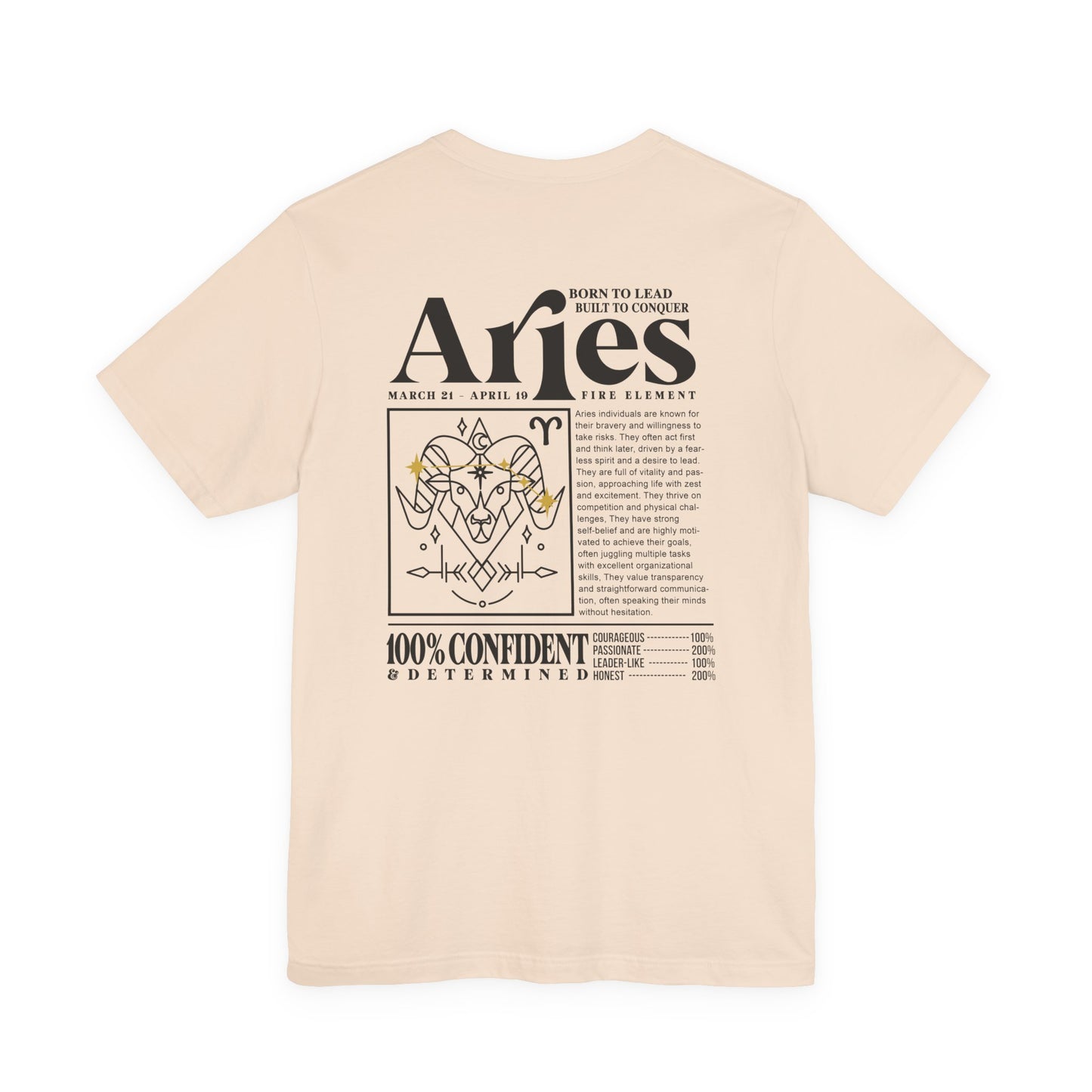 Aries Zodiac T-Shirt – Born to Lead, Built to Conquer