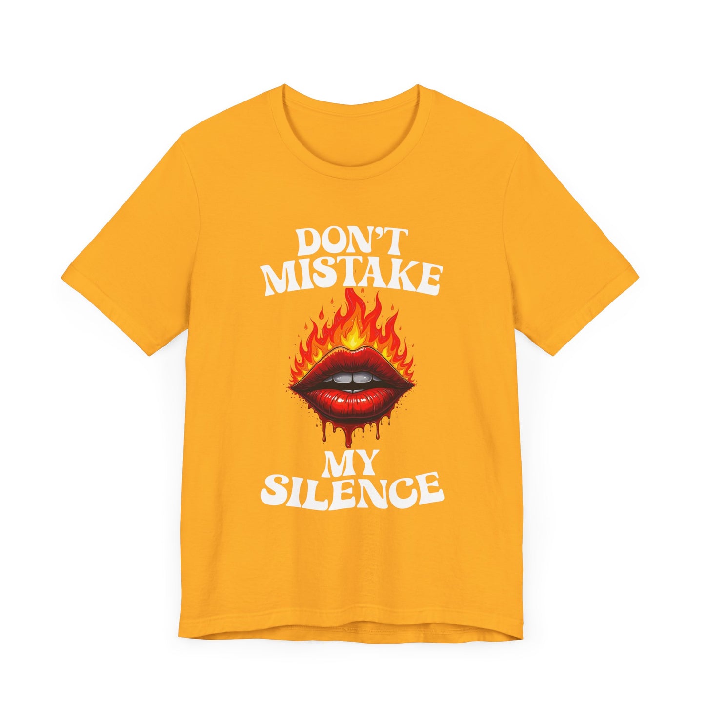Don’t Mistake My Silence – Burning & Bleeding Lips Graphic T-Shirt
