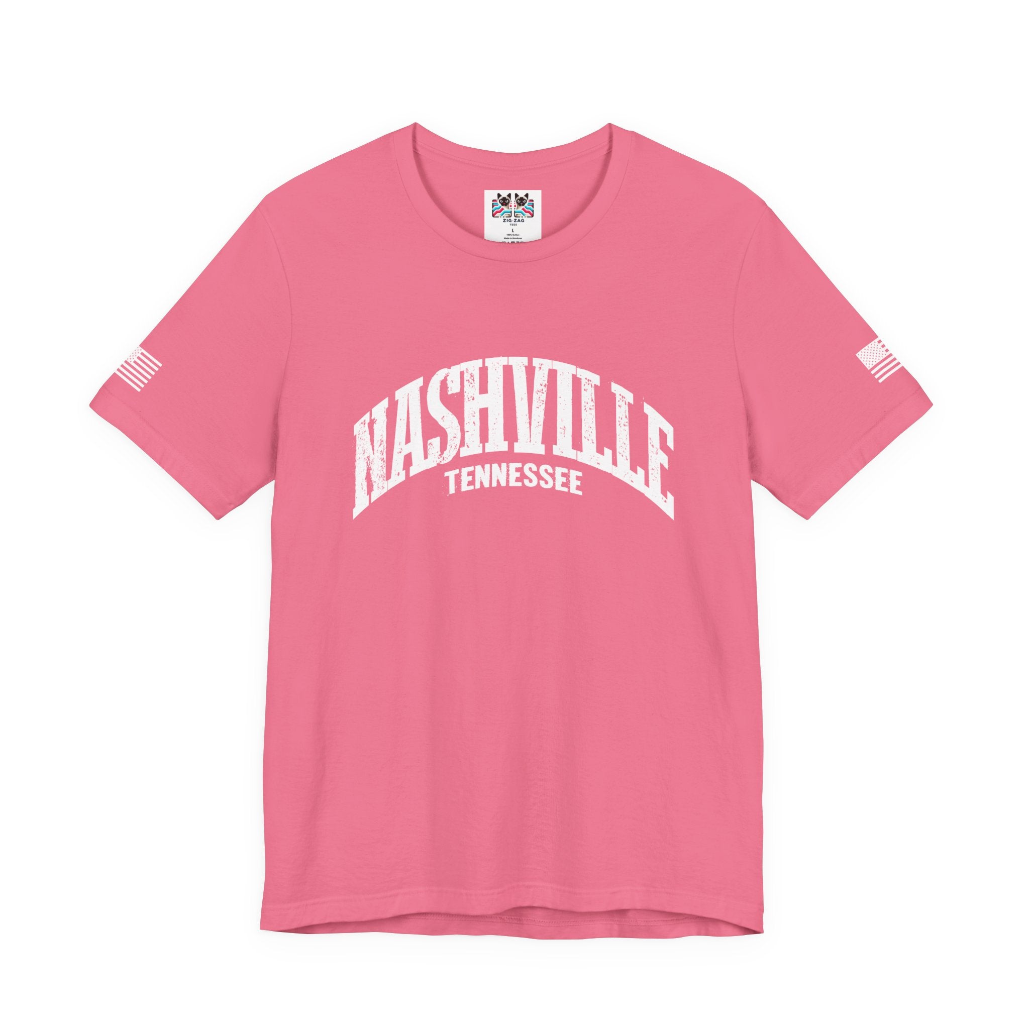 Nashville Tennessee T-Shirt – Distressed Arched Varsity Graphic Tee
