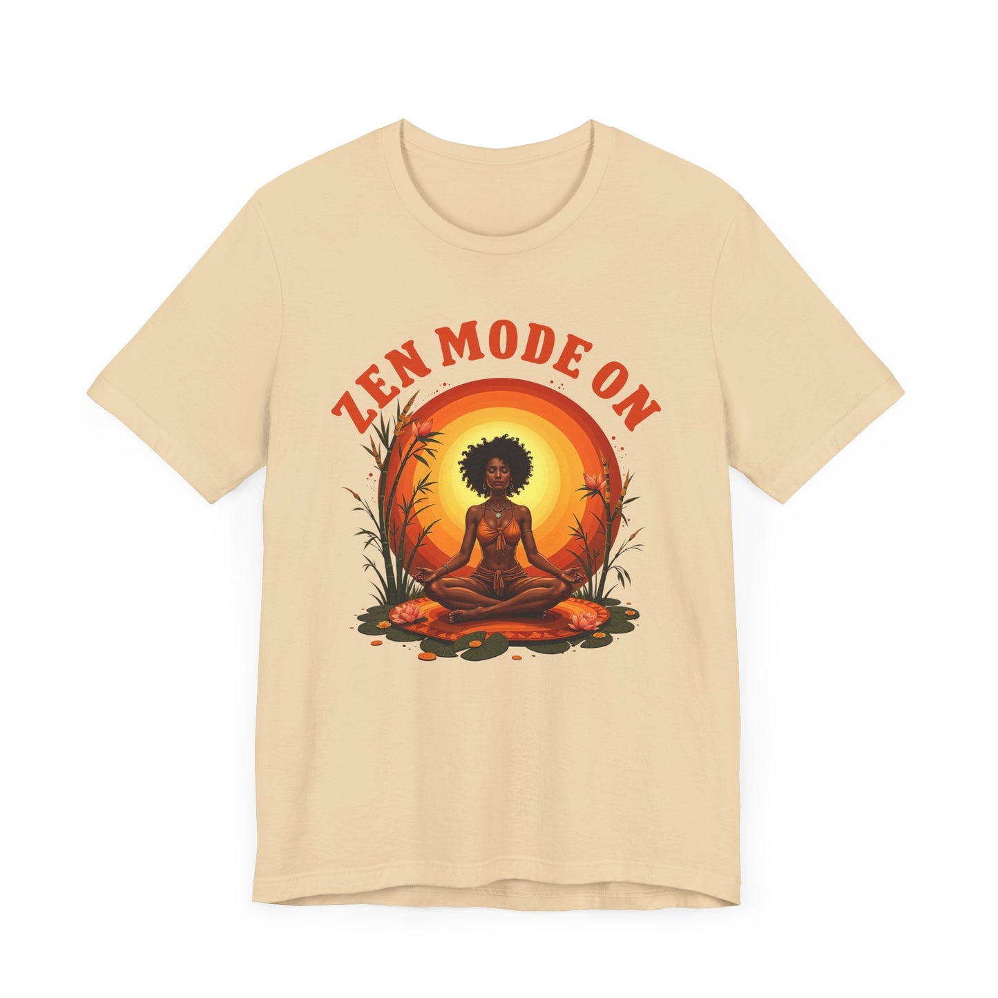 Zen Mode On – Peaceful Meditation Lotus Glow Graphic T-Shirt