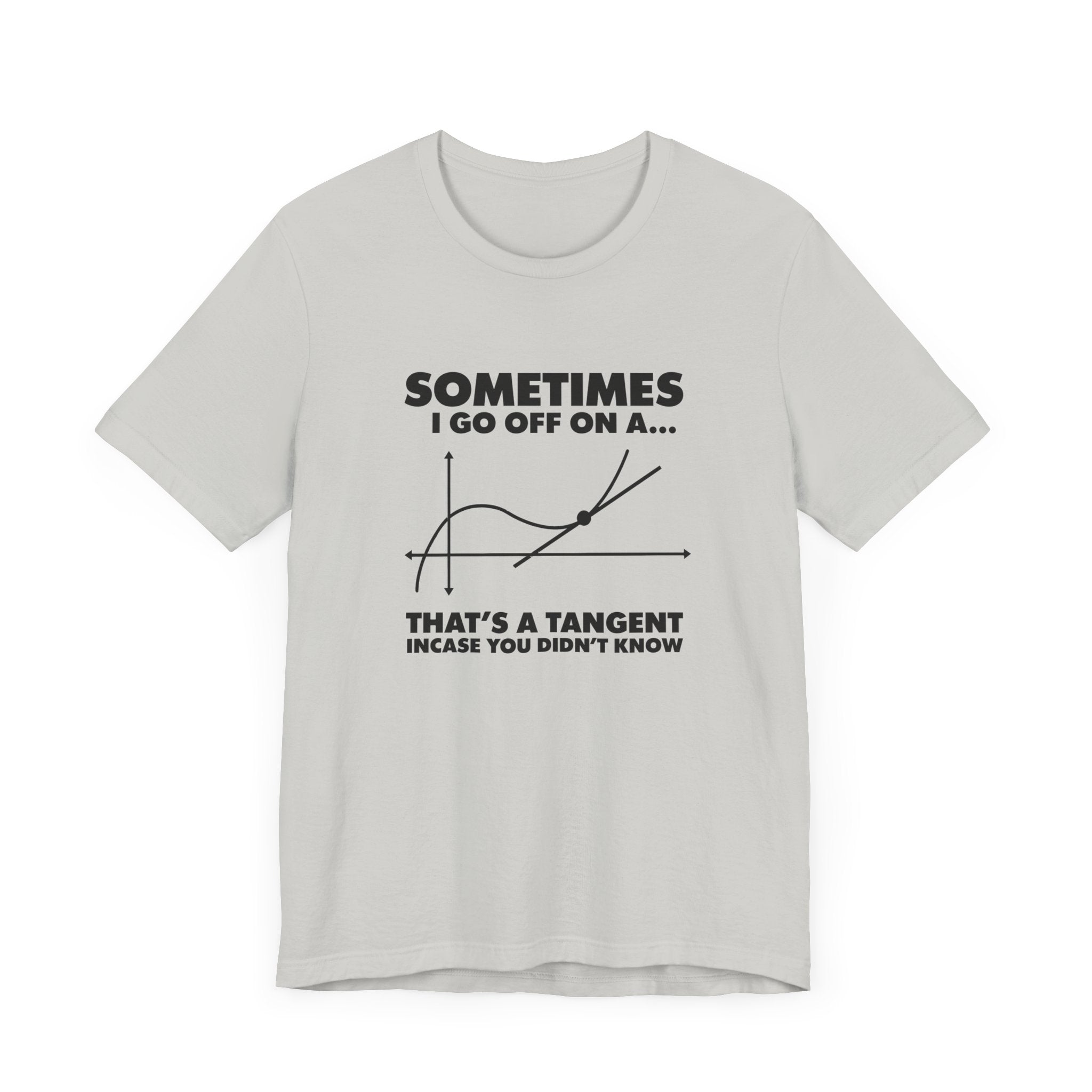 Math Nerd Tee – Tangent Pun with Graph Illustration