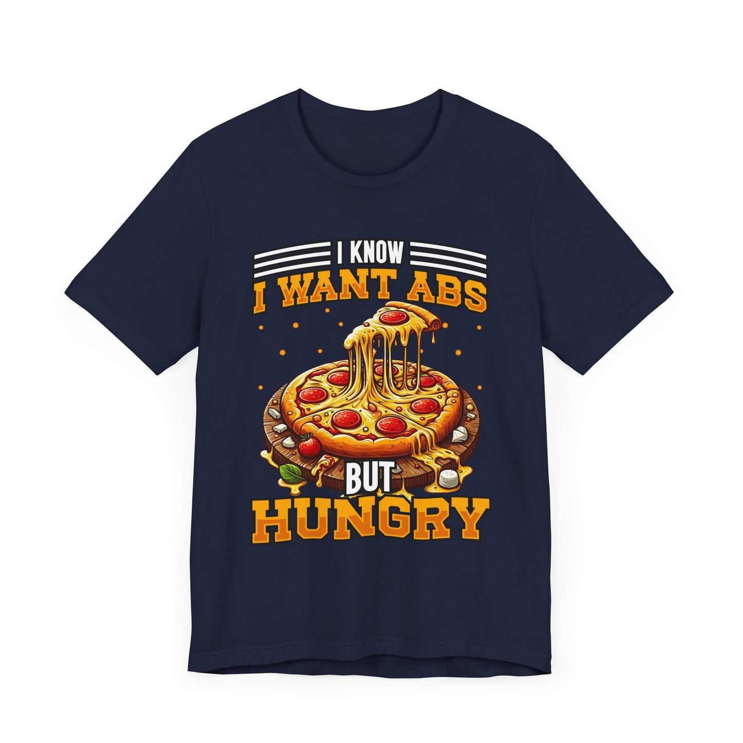 I Know I Want Abs But Hungry Shirt, Funny Gym Foodie Tee, Workout and Food Struggle T Shirt, Relatable Fitness Humor Apparel, Sarcastic Fit Top