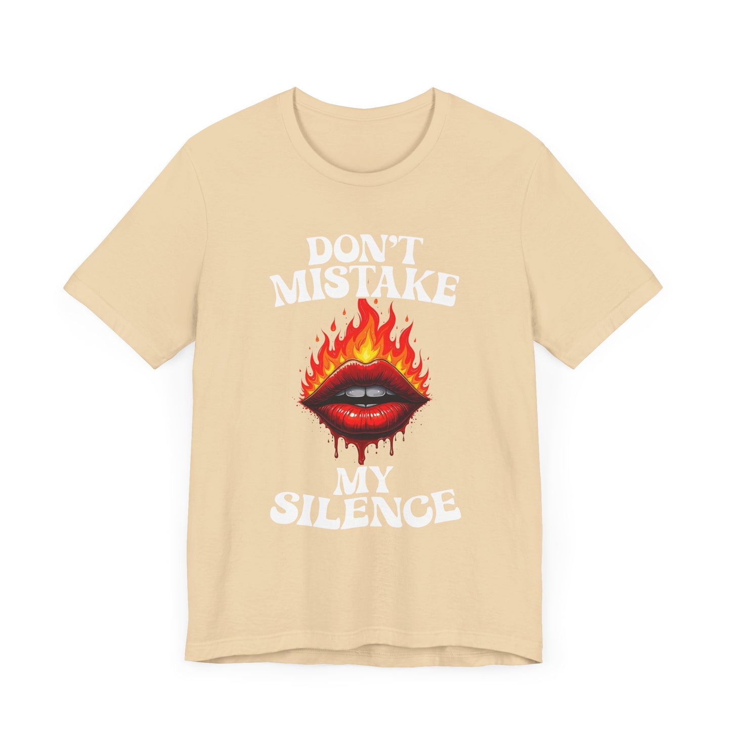 Don’t Mistake My Silence – Burning & Bleeding Lips Graphic T-Shirt