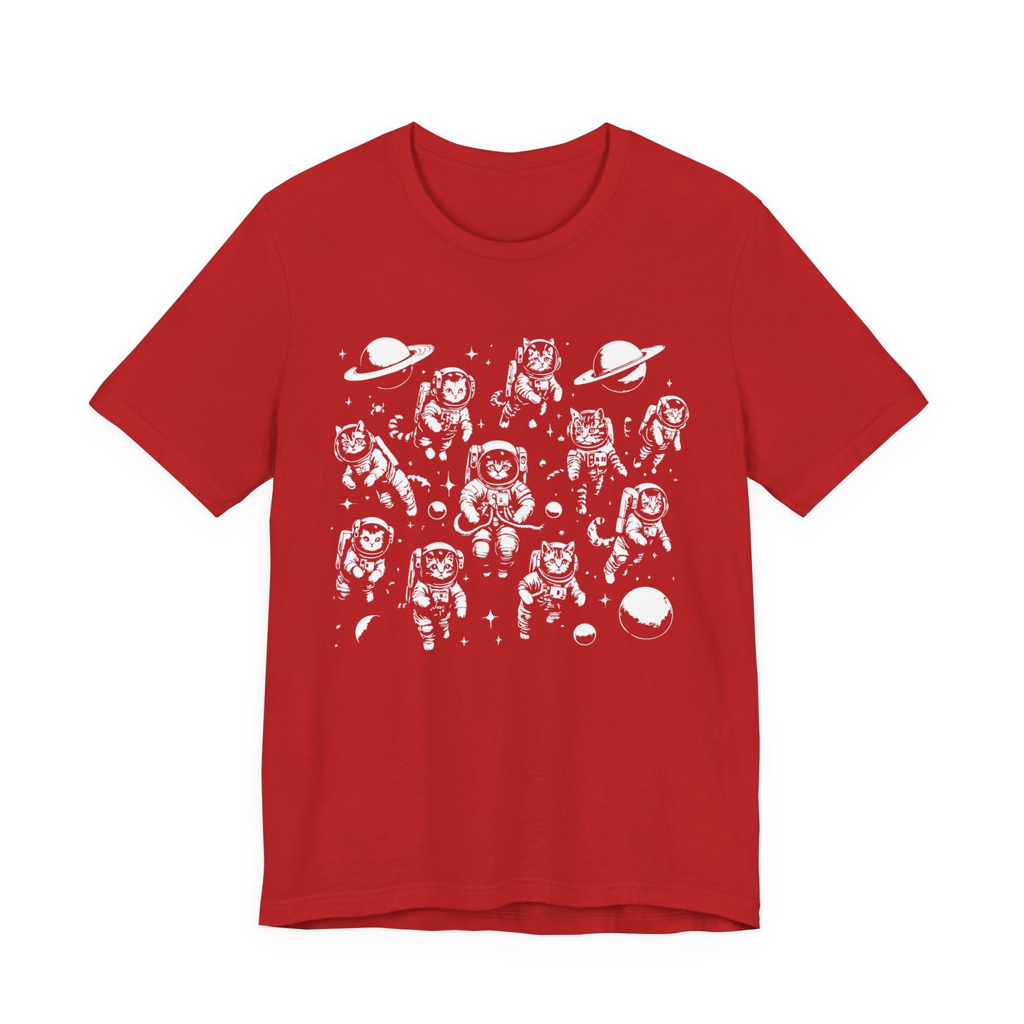 Astronaut Cats T-Shirt – Cute Floating Cats in Space Graphic Tee