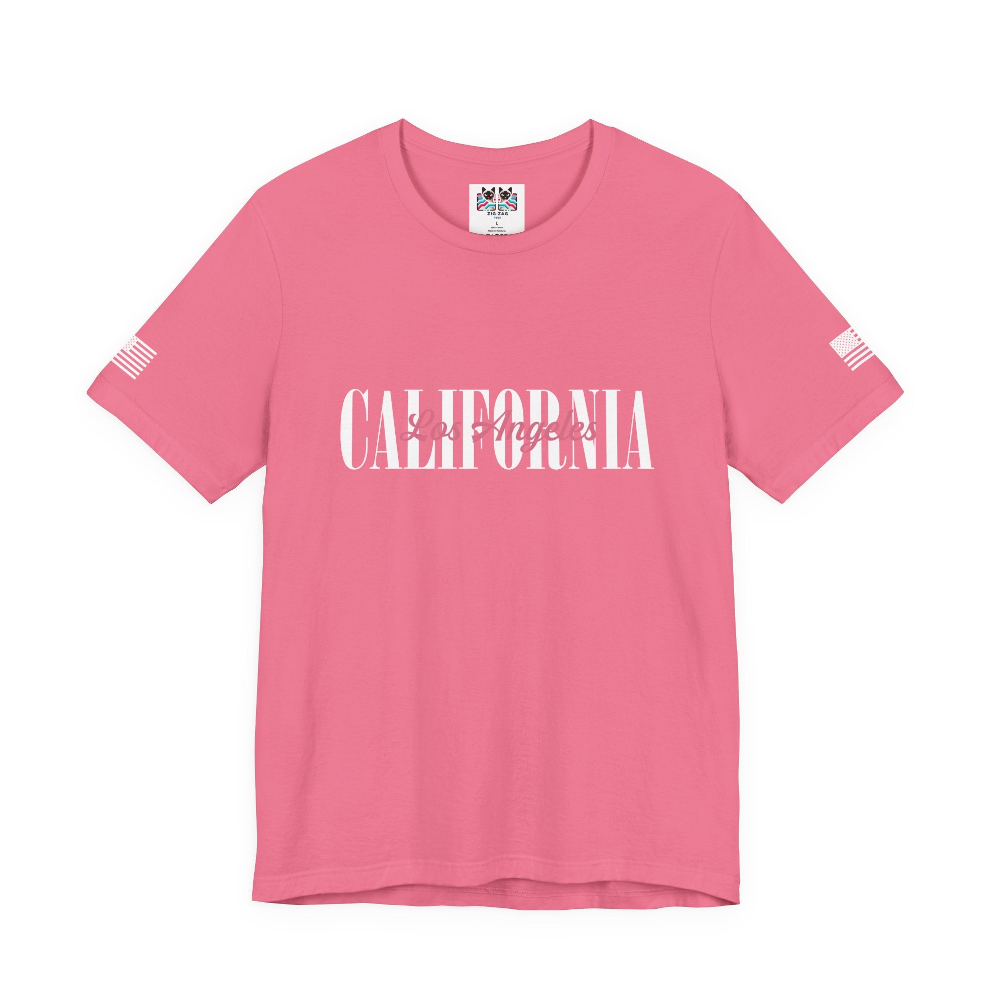 Los Angeles California Since 1850 Retro Palm Tee – Warm Sunset Square Graphic Shirt