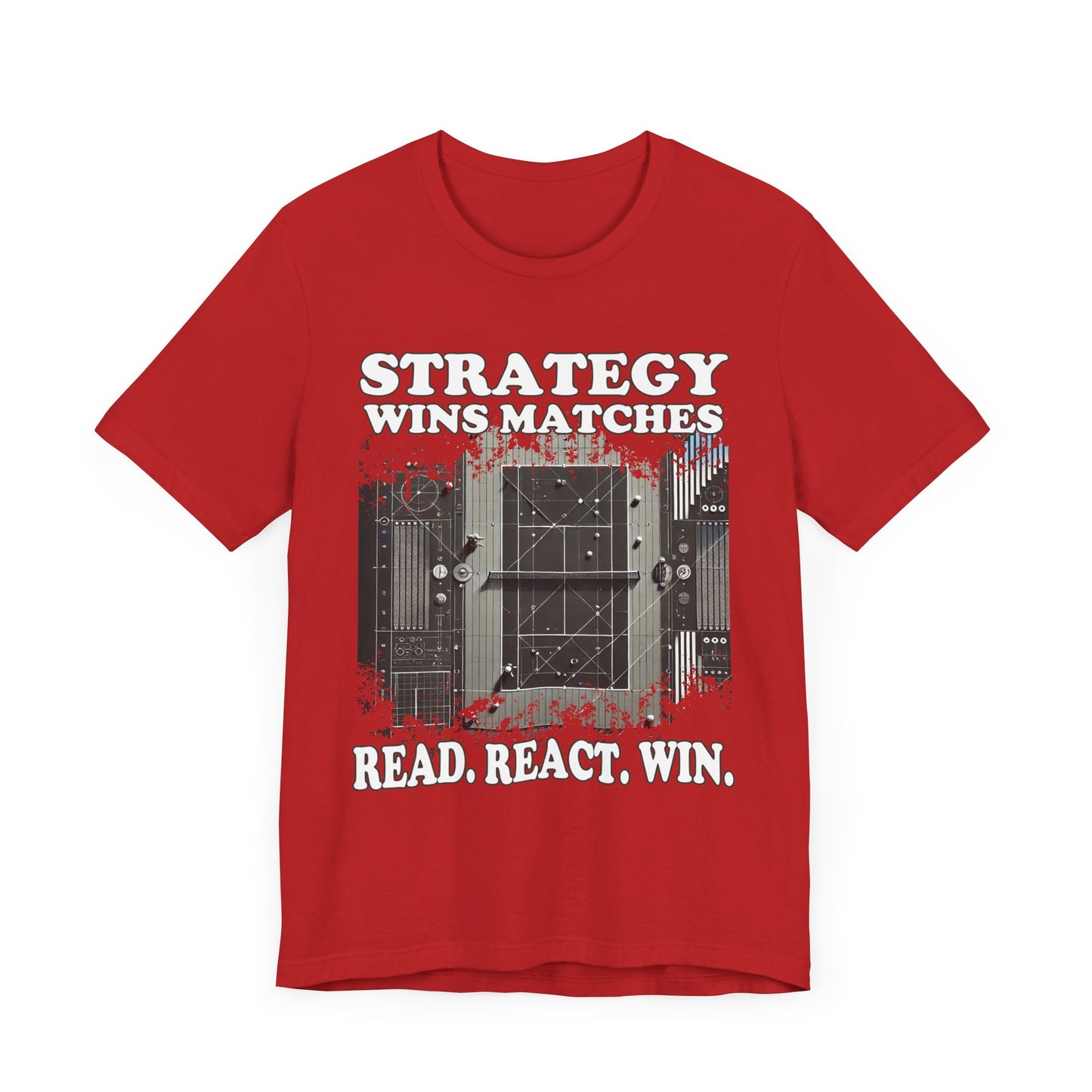 Strategy Wins Matches. Read, React, Win | Grayed Out Playing Field Graphic T-Shirt