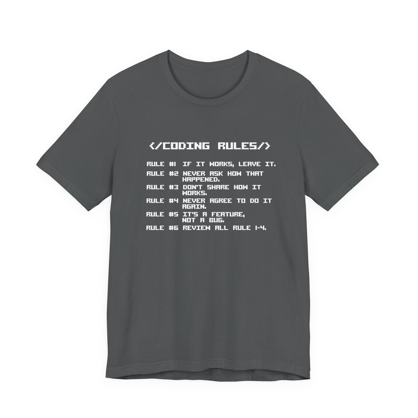 Coding RULES Funny MS-DOS Prompt T-Shirt