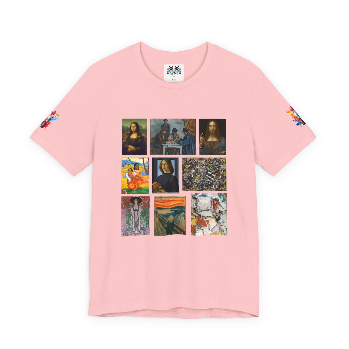 Art History Collage T-Shirt – Famous Paintings Grid Gallery Graphic Tee