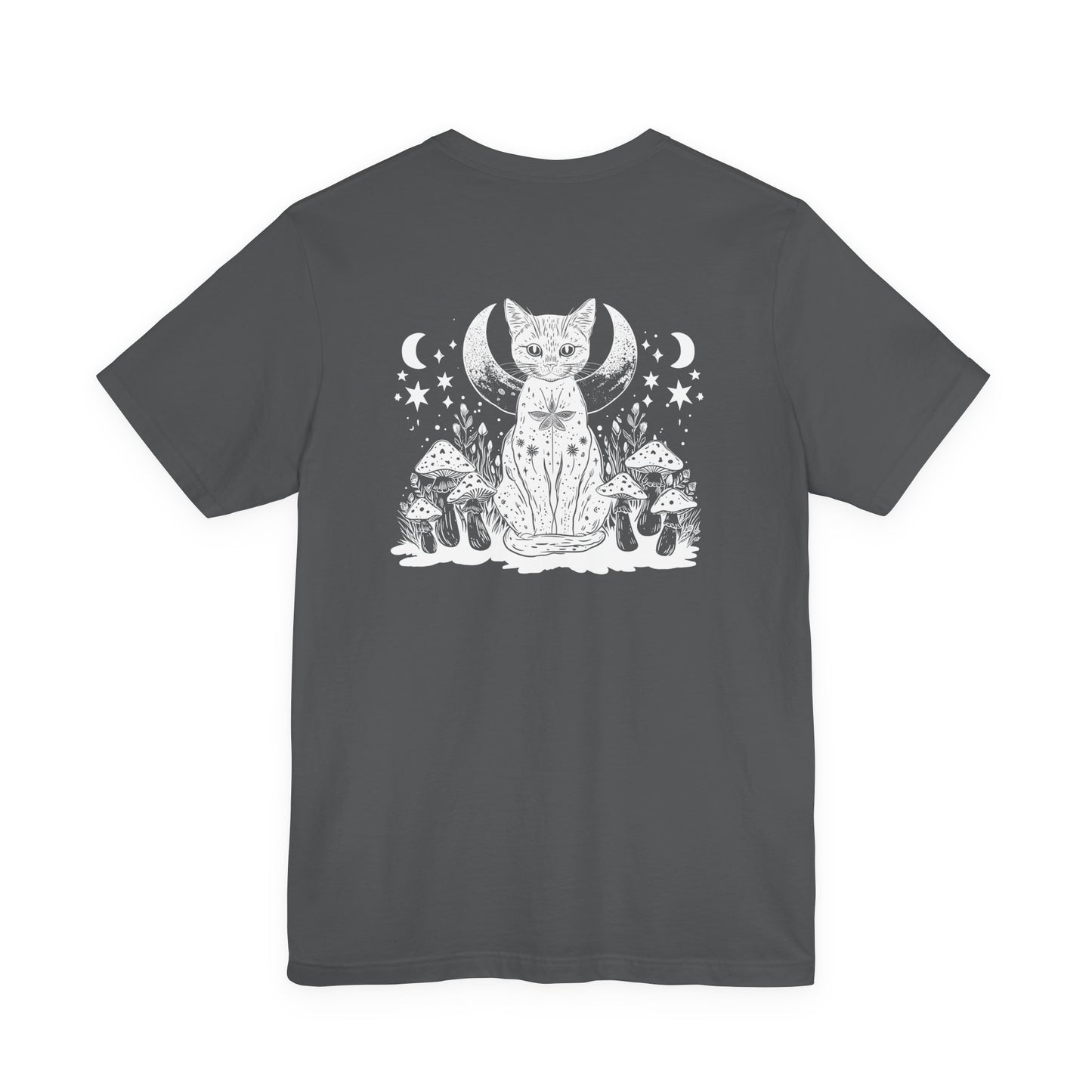 Mystic Moon Cat and Magic Mushrooms T-Shirt
