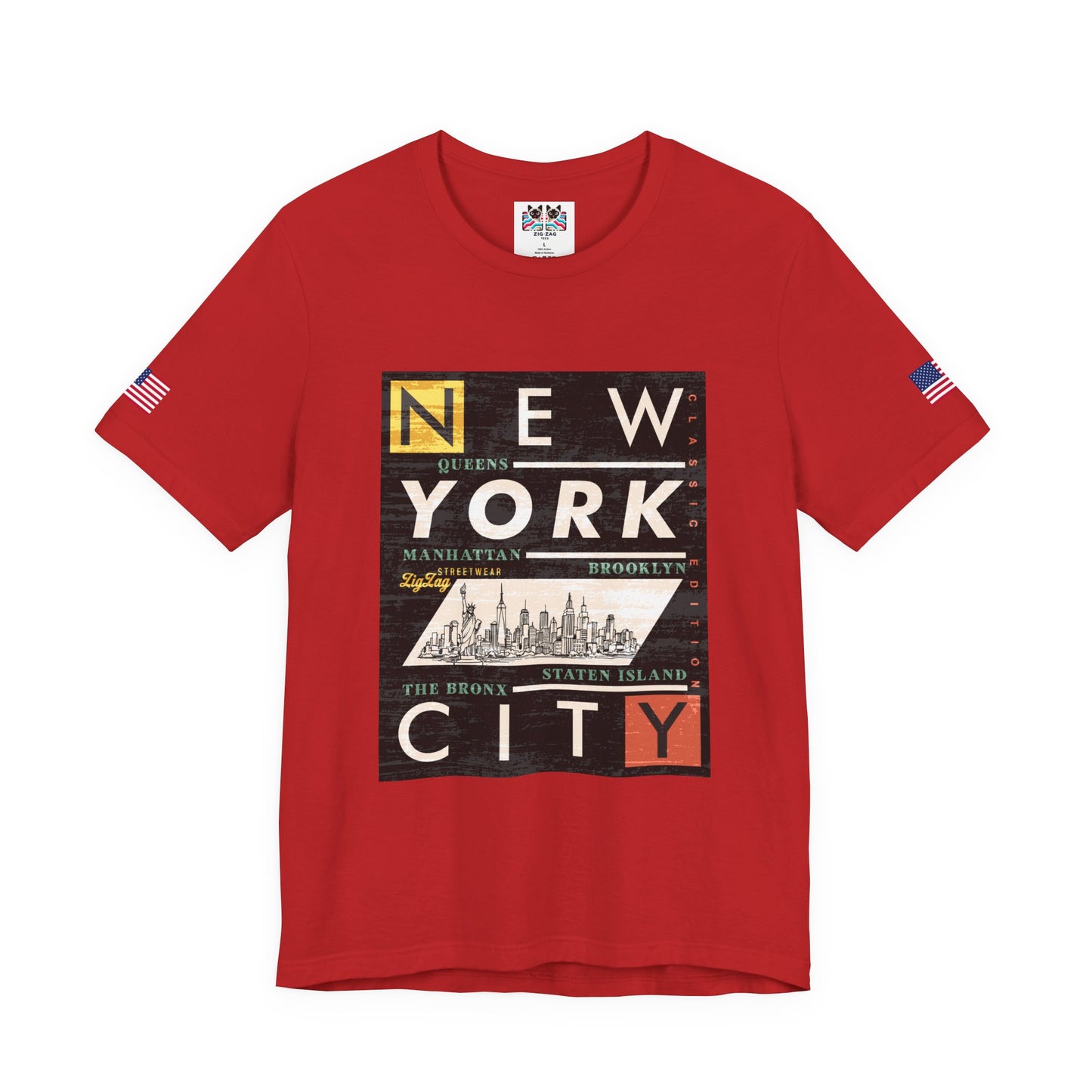 New York City Boroughs T-Shirt - Queens Manhattan Brooklyn Bronx Staten Island Design