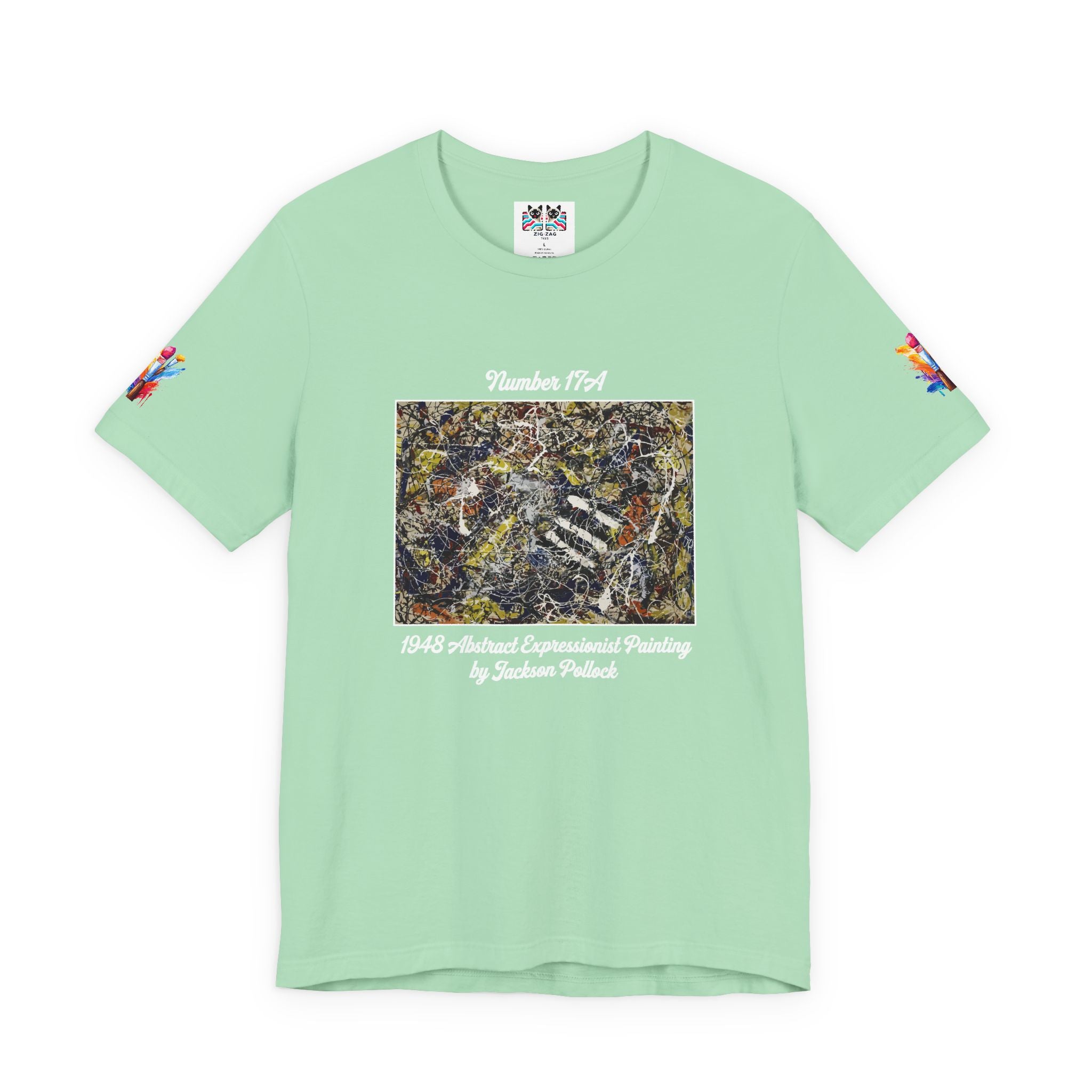 Jackson Pollock Number 17A T-Shirt – 1948 Abstract Expressionist Drip Painting Art Tee