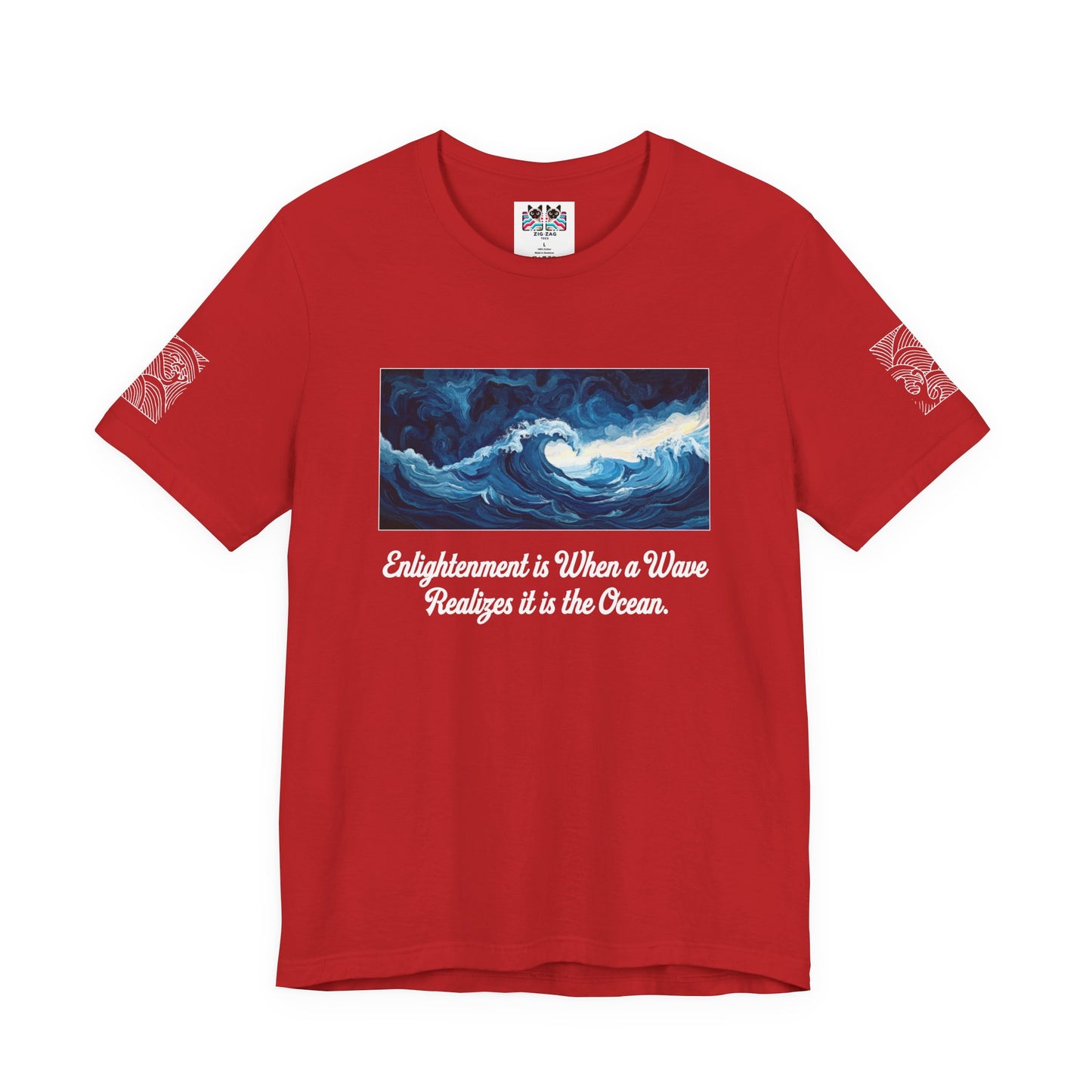 Enlightenment Is When a Wave Realizes It Is the Ocean T-Shirt – Spiritual Awakening Quote Graphic Tee
