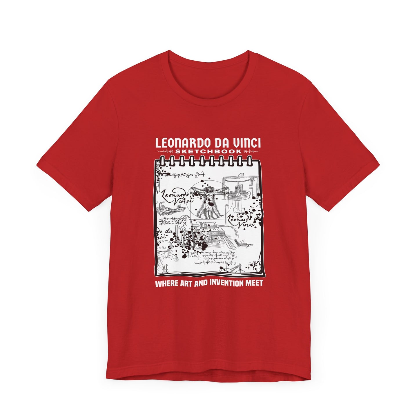 Leonardo’s Sketchbook Tee, Inventor Tribute Shirt, Renaissance Genius Graphic, Art History Top, Creativity Inspired Gift