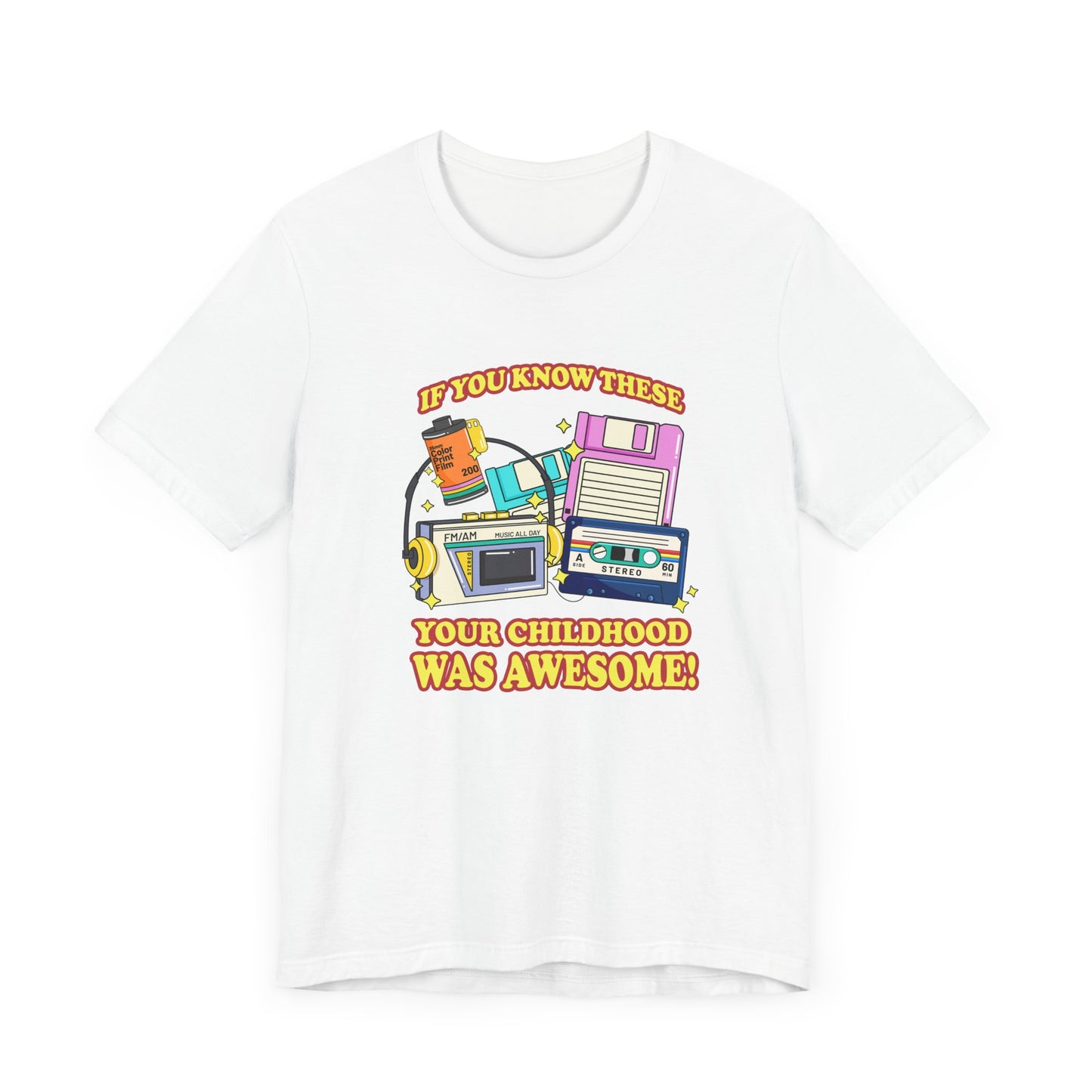 If You Know These Your Childhood was Awesome T-Shirt – Retro Nostalgia Tech Tee