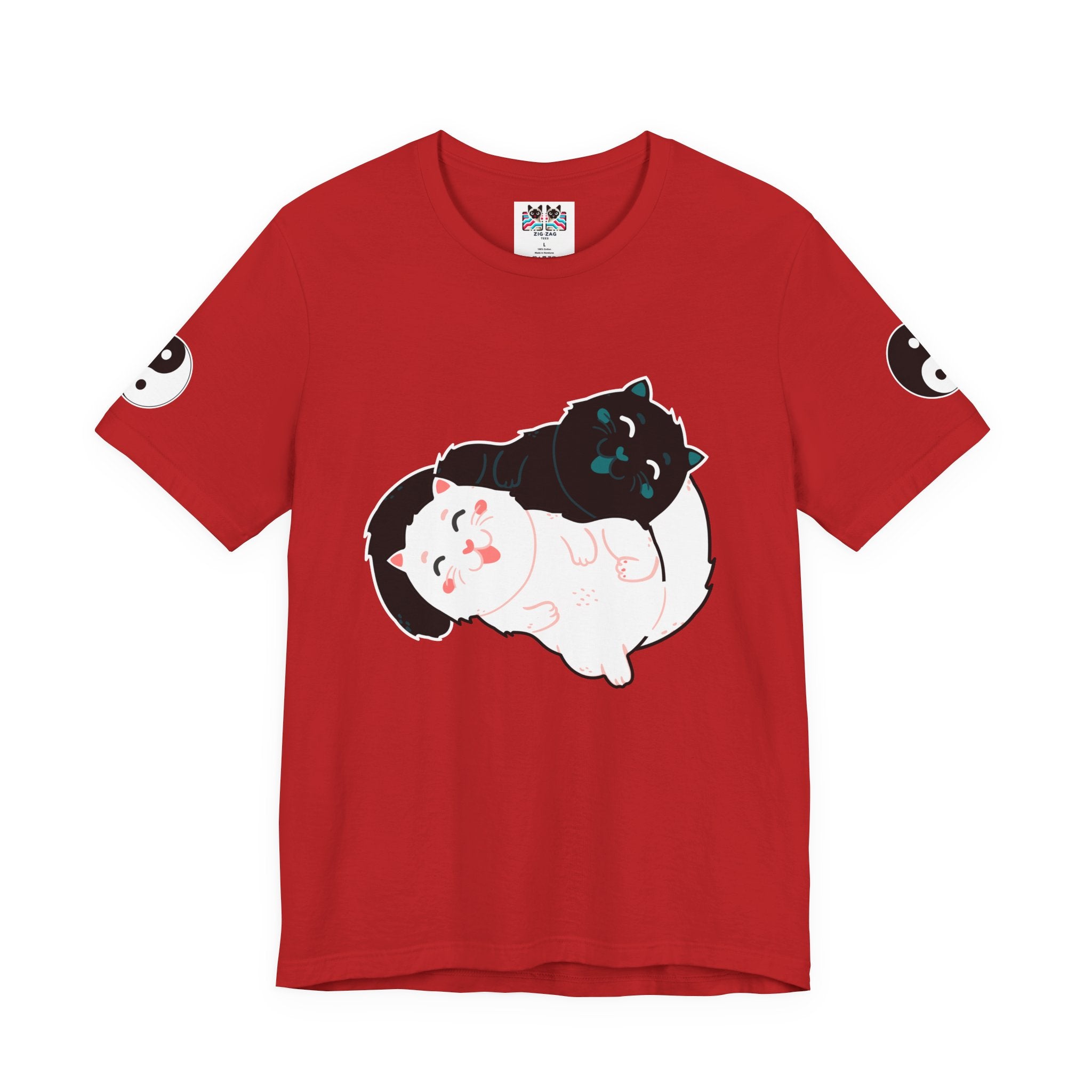 Yin Yang Cats T-Shirt – Black and White Cat Balance Harmony Graphic Tee