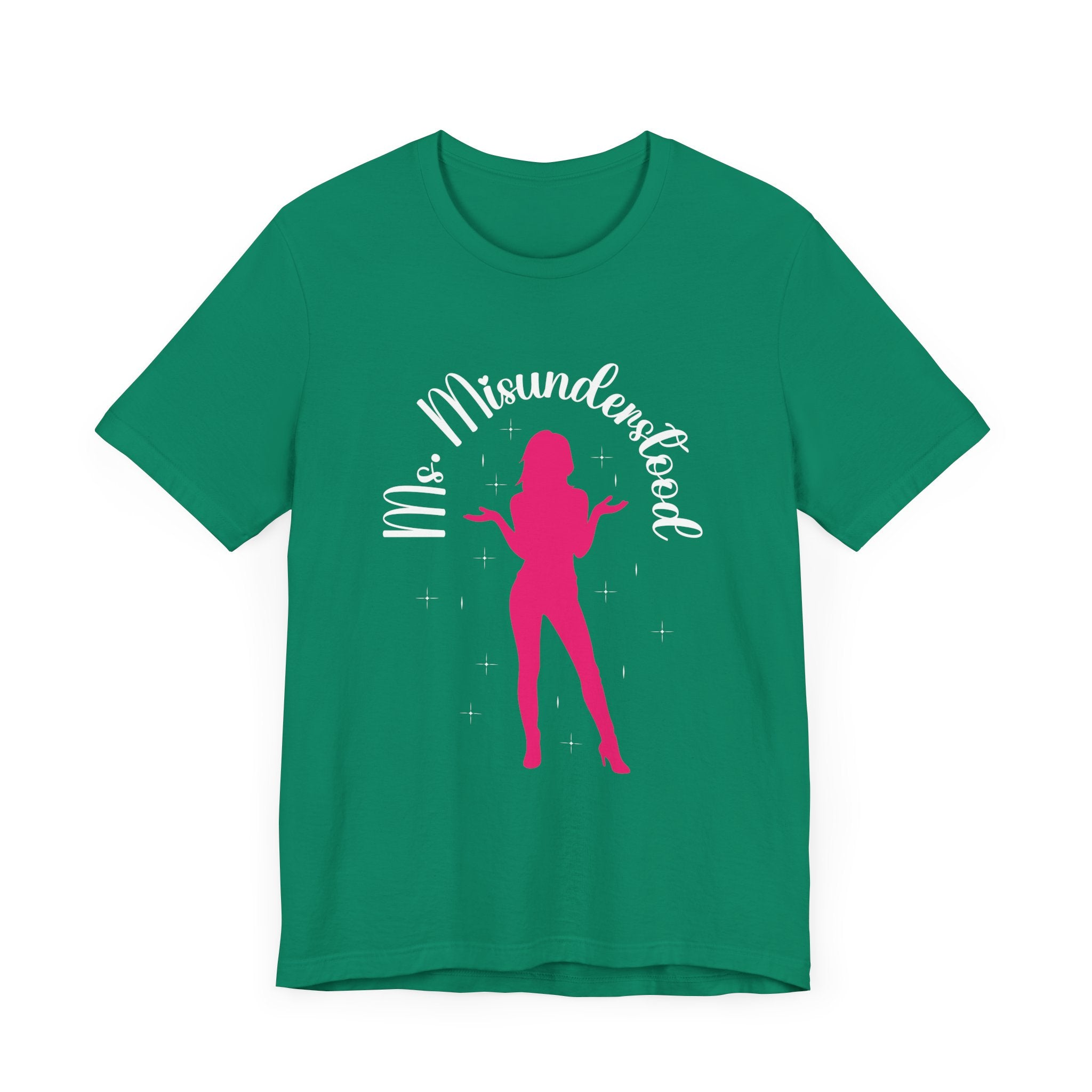 Ms Misunderstood Shirt, Confident Anime Girl Tee, Pink Silhouette Sass ...