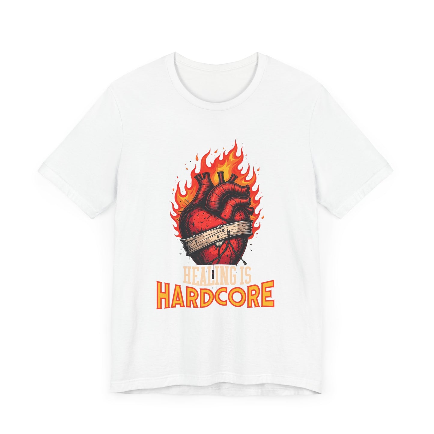 Healing Is Hardcore Motivational Heart T-Shirt