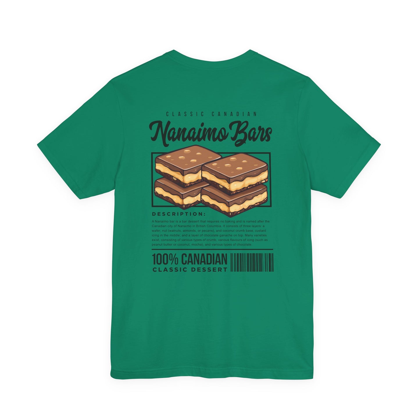 Classic Canadian Nanaimo Bars T-Shirt – Featuring Iconic Dessert & Ingredient Graphic