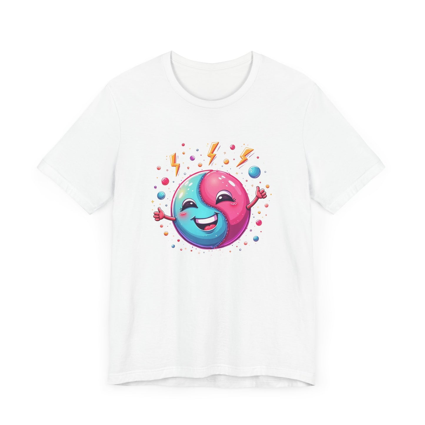 Energetic but Introverted – Colorful Smiling Balance Inner Reflection with Lively Enthusiasm Graphic T-Shirt