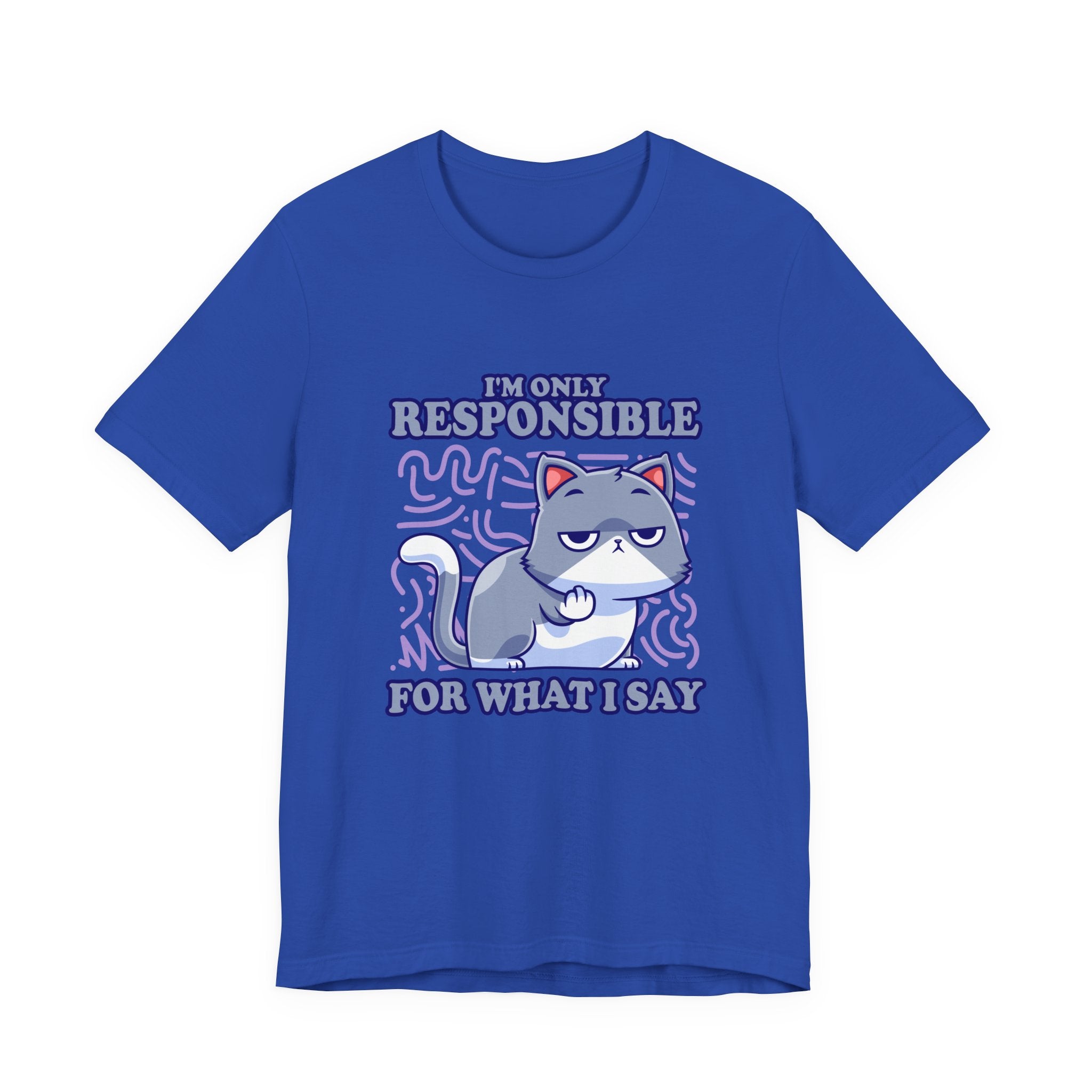 I’m Only Responsible for What I Say T-Shirt – Sassy Cat Waiting Gesture Graphic Tee