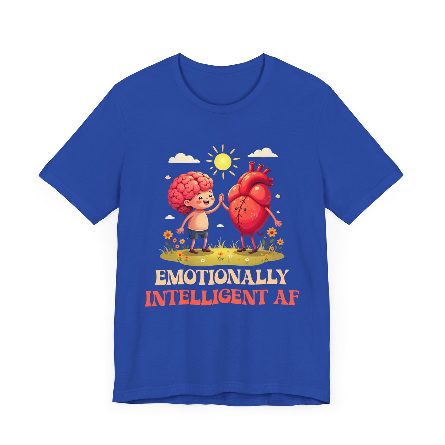 Emotionally Intelligent AF – Brain & Heart Hi-Five Graphic T-Shirt