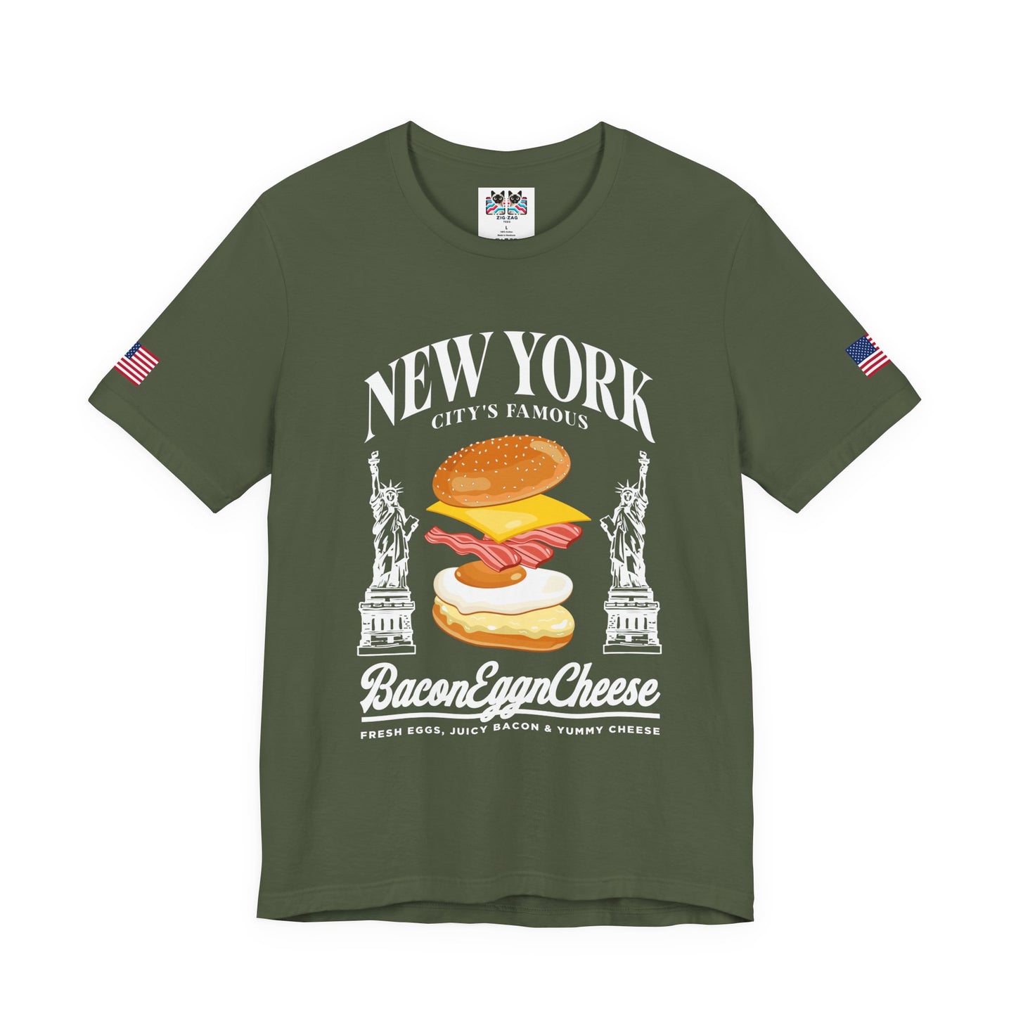 New York Bacon Egg Cheese T-Shirt - NYC Bodega Breakfast Sandwich Food Humor