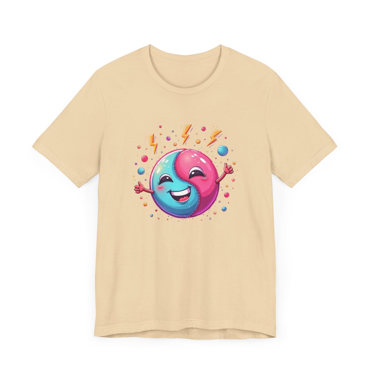 Energetic but Introverted – Colorful Smiling Balance Inner Reflection with Lively Enthusiasm Graphic T-Shirt