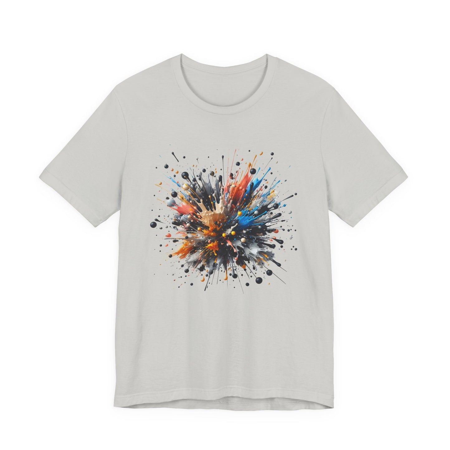 Splatter Chaos – Colorful Abstract Paint Explosion T-Shirt