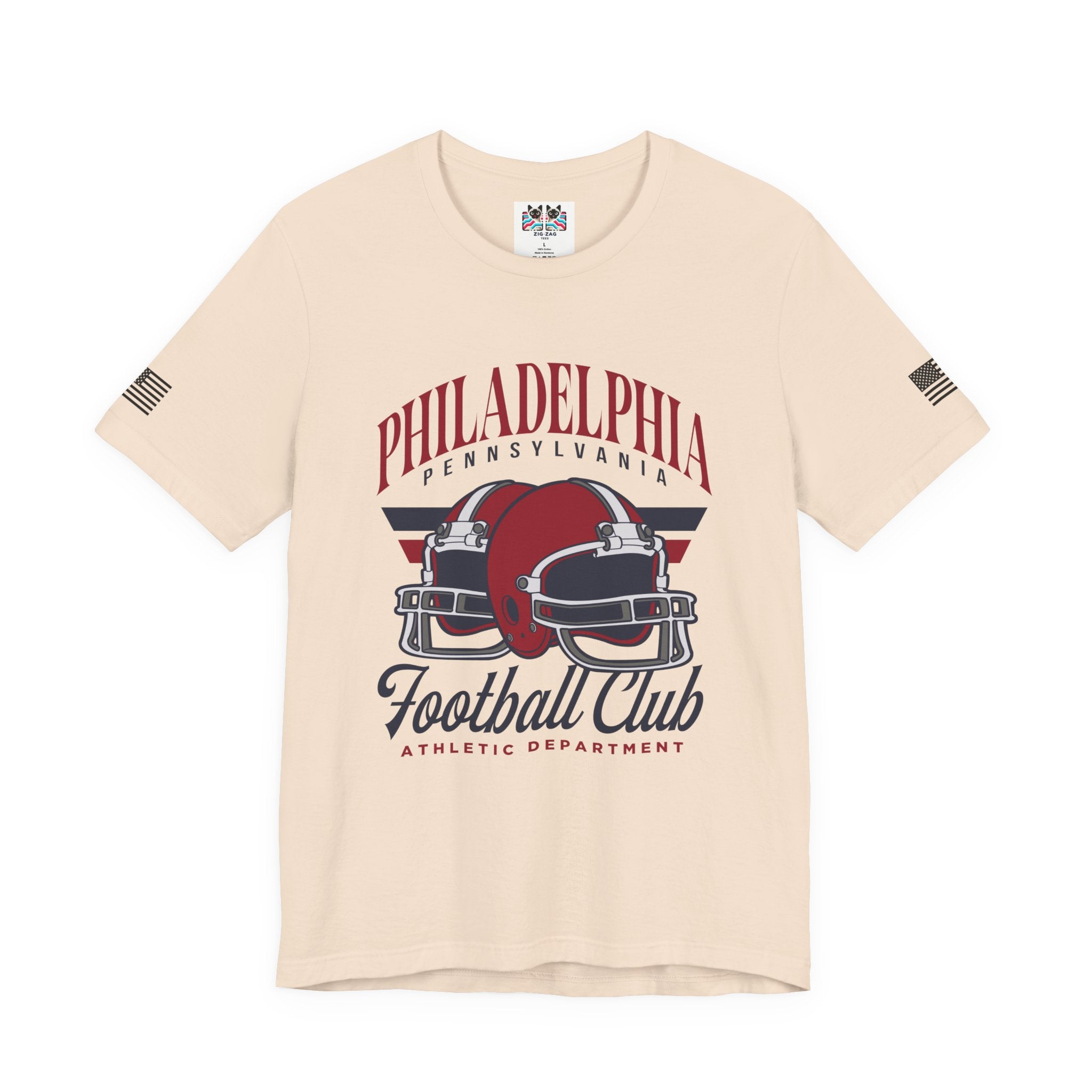 Philadelphia Pennsylvania Football Club T-Shirt – Athletic Department Dual Helmet Graphic Tee