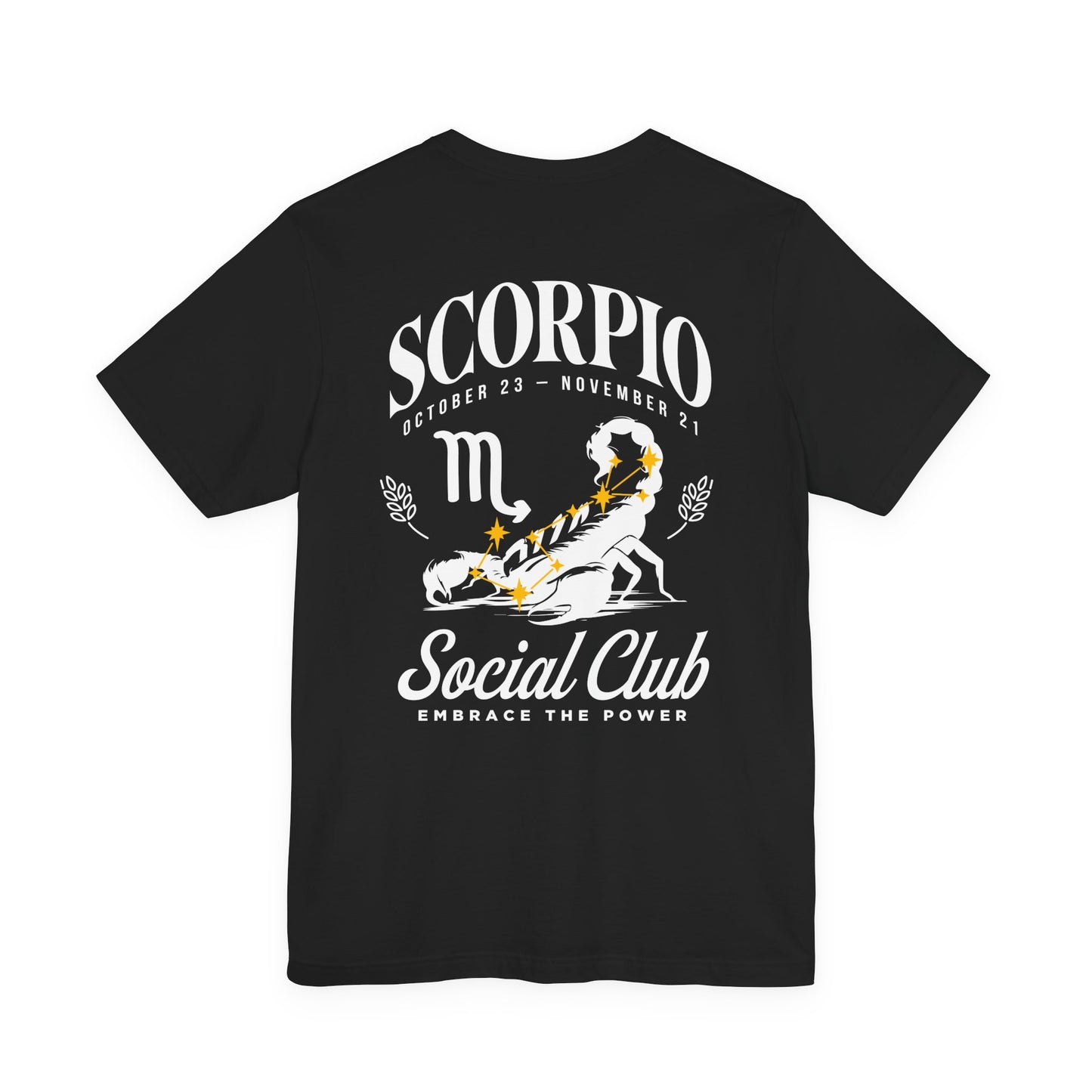 Scorpio Social Club T-Shirt – Scorpion with Zodiac Constellation Graphic