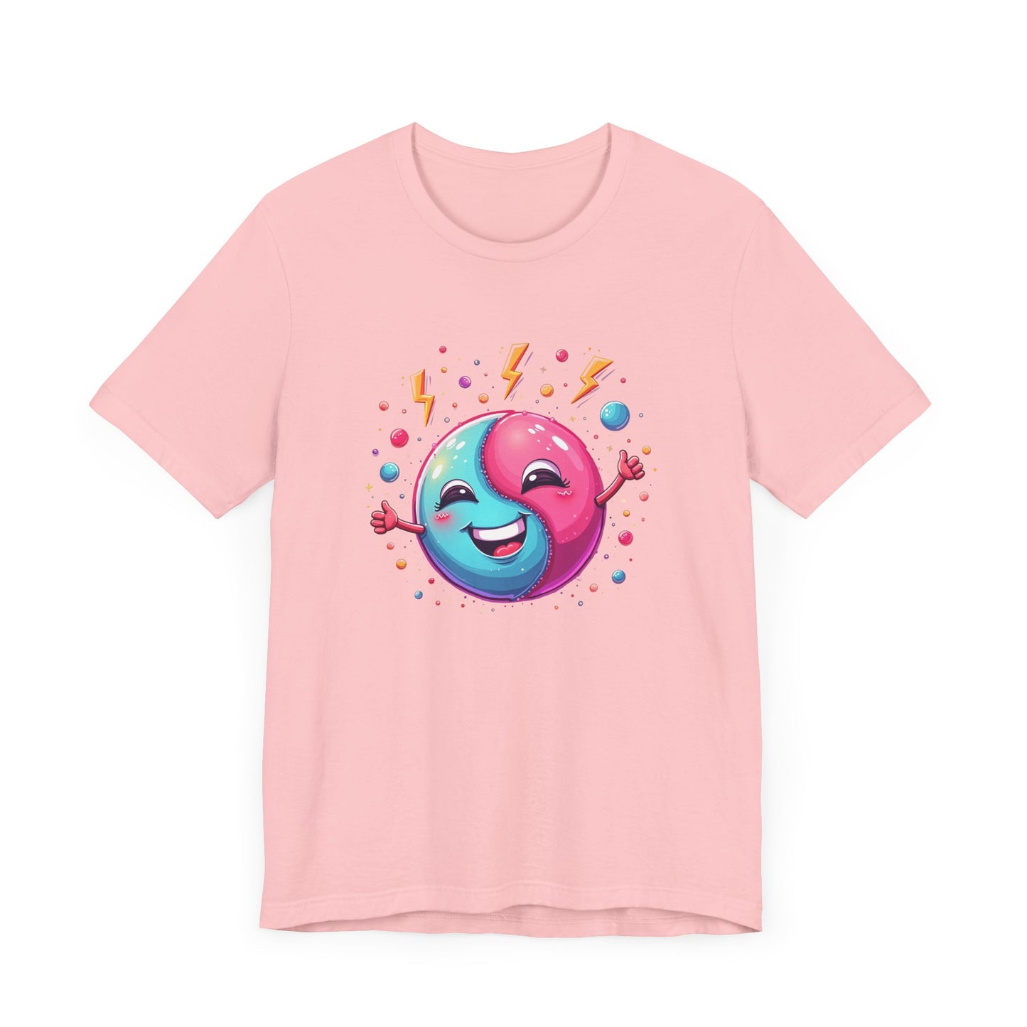 Energetic but Introverted – Colorful Smiling Balance Inner Reflection with Lively Enthusiasm Graphic T-Shirt