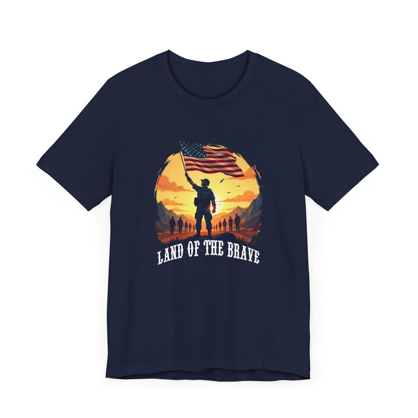 Land of the Brave Shirt Patriotic American Graphic Tee for Those Who Honor Courage Sacrifice and the Stories That Built Our Nation
