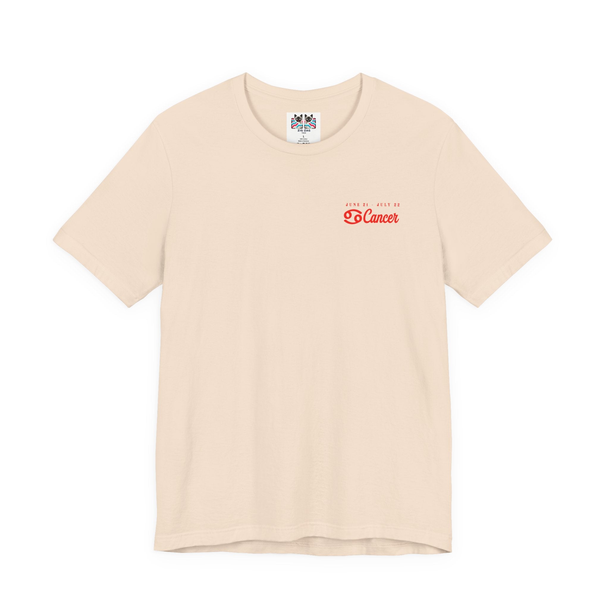 Cancer Zodiac T-Shirt – Crab with Astrological Wheel and Water Element