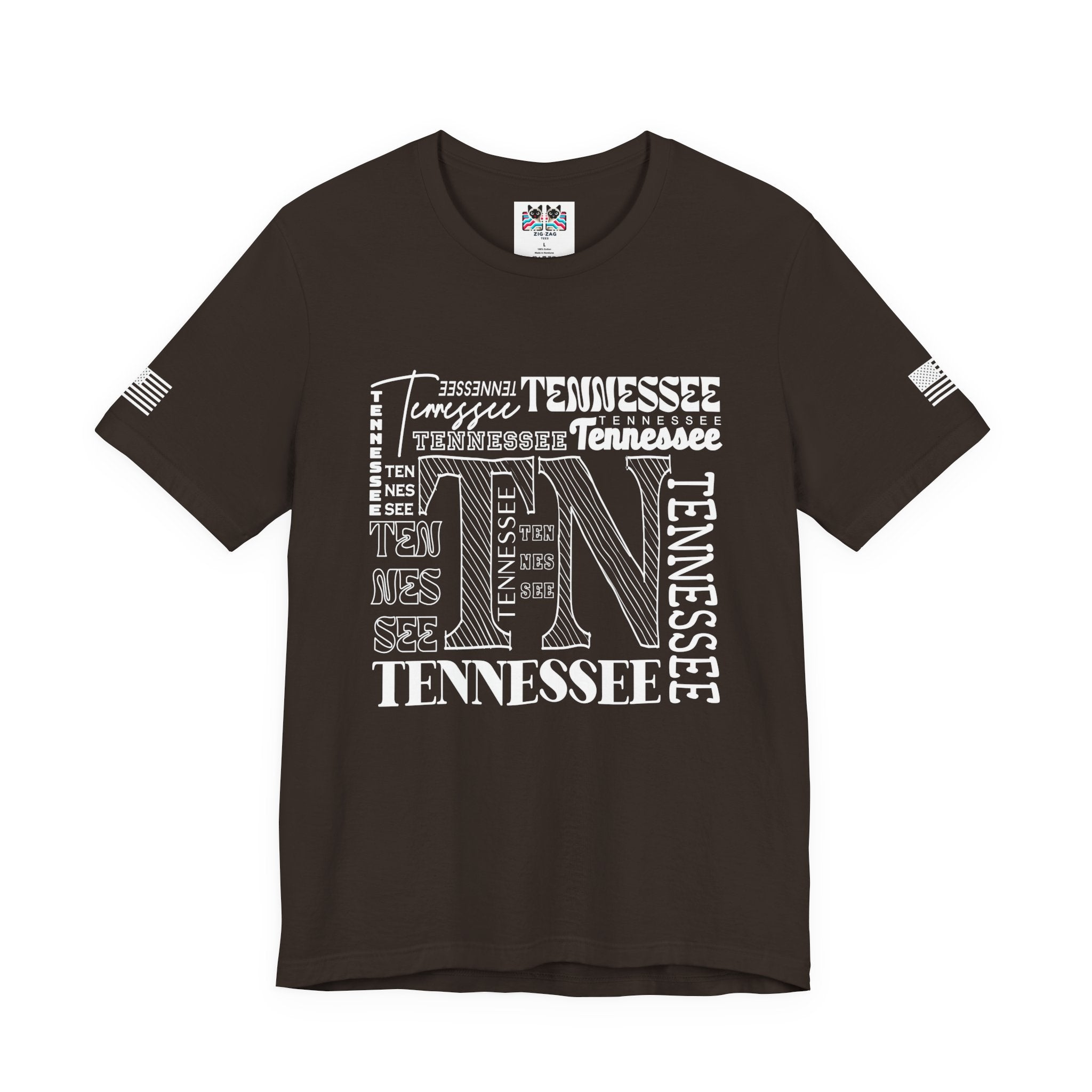 Tennessee TN T-Shirt – Multi-Style Typography Word Collage Graphic Tee