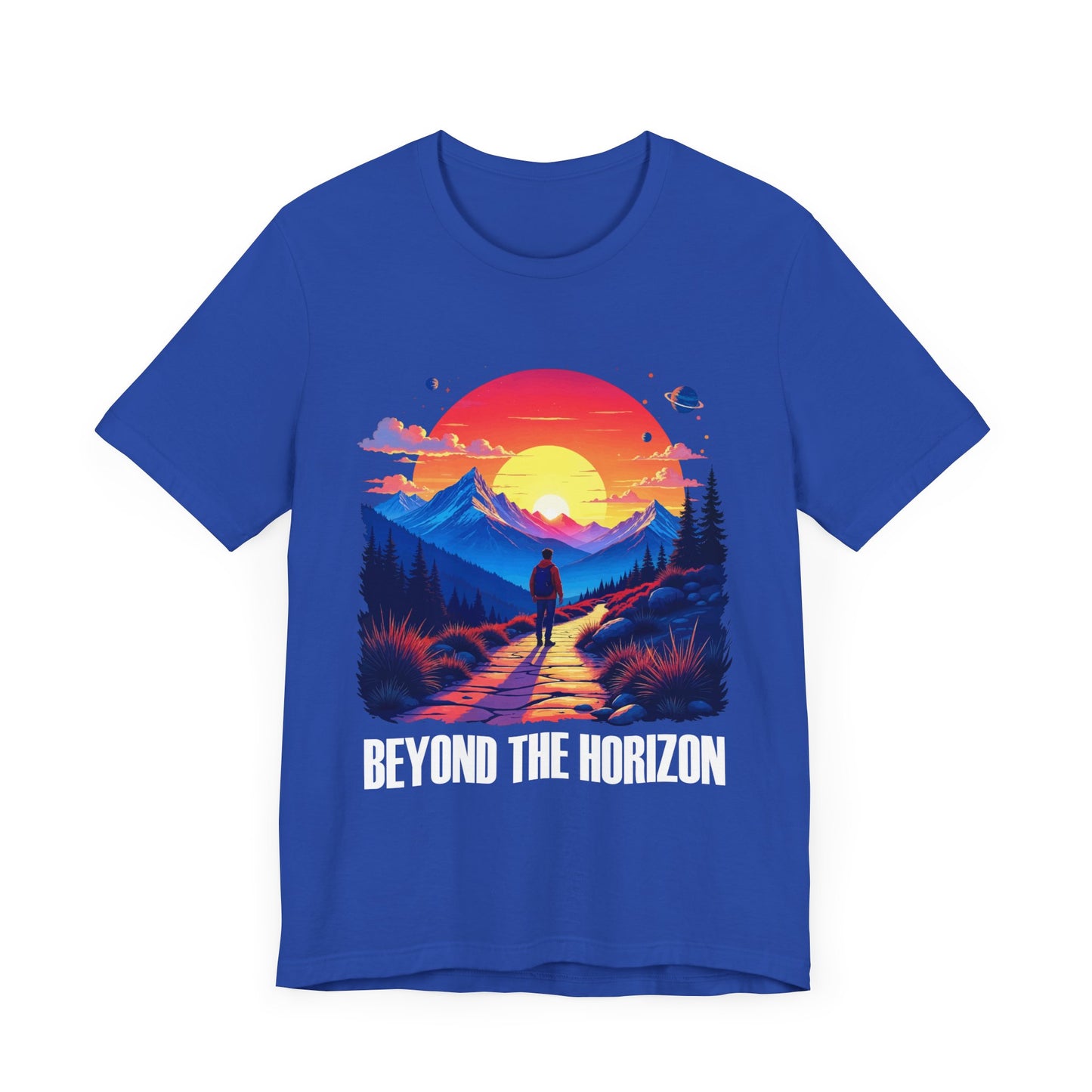 Beyond the Horizon | Inspirational Sunset & Space Exploration T-Shirt