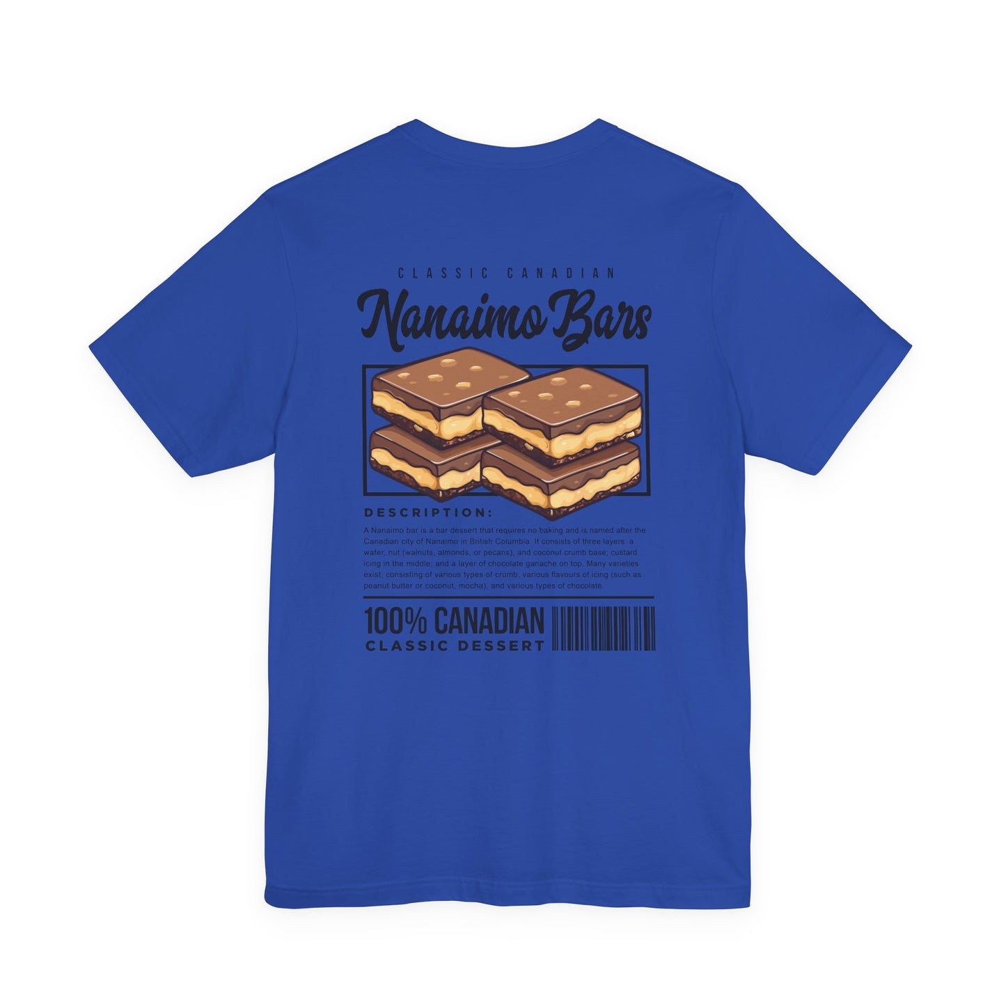 Classic Canadian Nanaimo Bars T-Shirt – Featuring Iconic Dessert & Ingredient Graphic