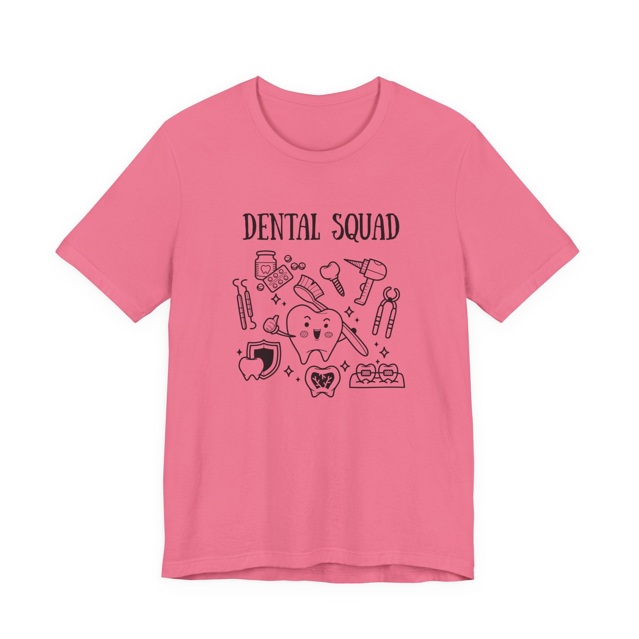 Dental Squad T Shirt Tooth Centered with Dental Tools and Brush