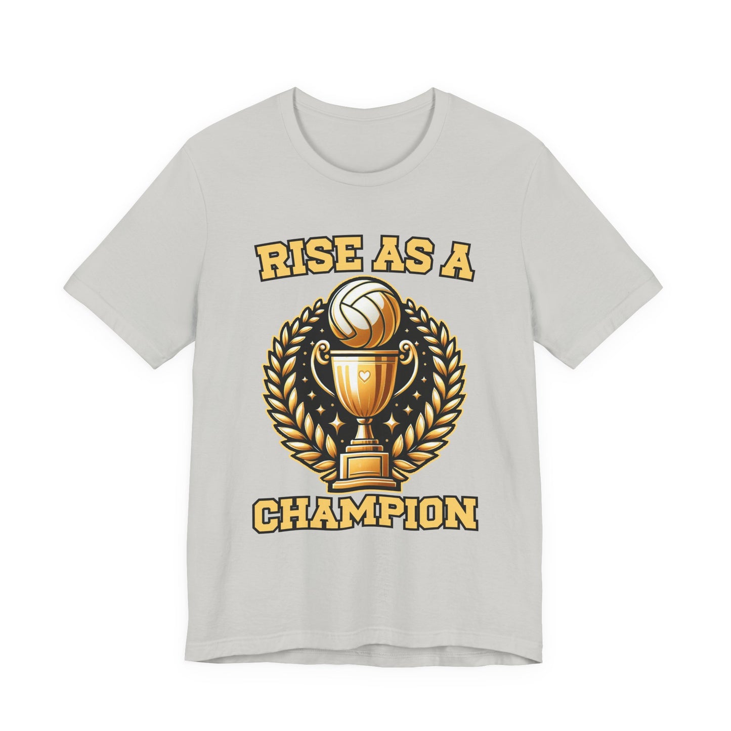 Raise as a Champion – Golden Trophy Victory Graphic T-Shirt