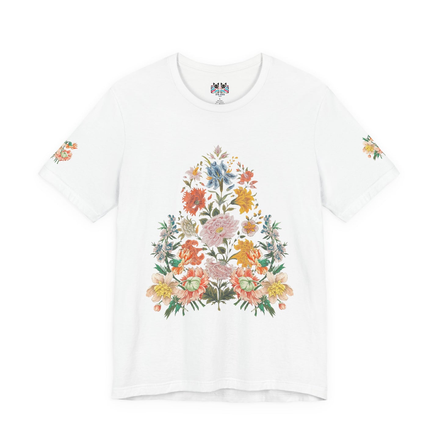Vintage Botanical Floral T-Shirt – Wildflower Triangle Garden Art Graphic Tee