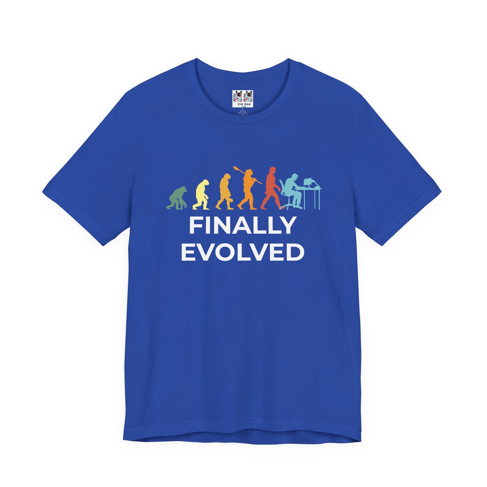 Custom T-Shirt - Evolution of Man to Computer User T-Shirt