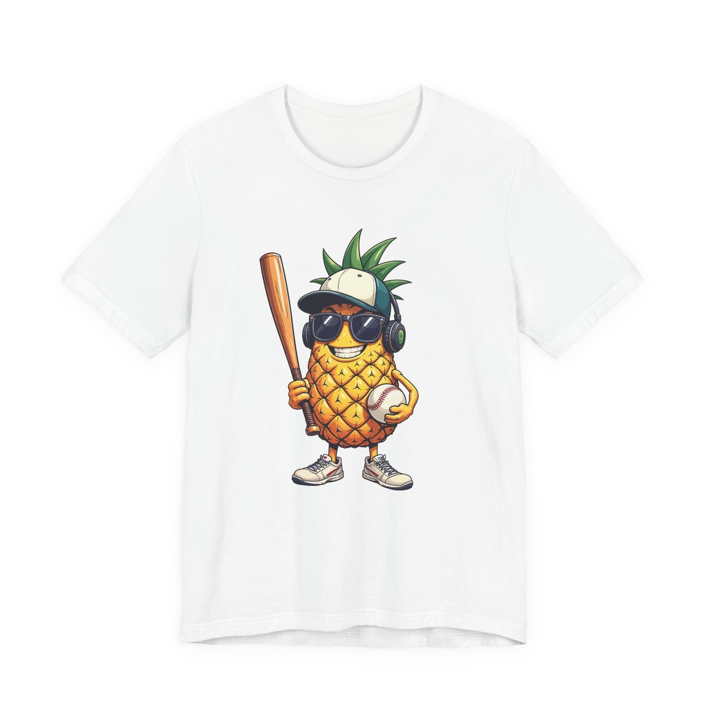 Pineapple Baseball Aggressive Mascot Tshirt Cool Fruit Sports Character