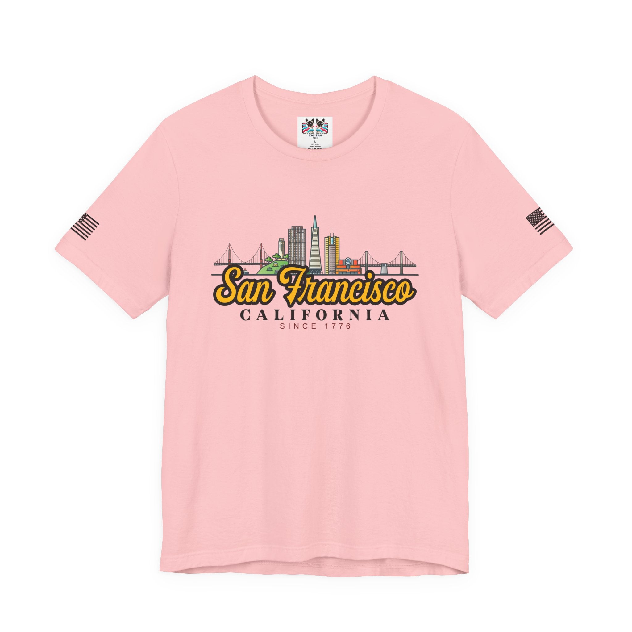 San Francisco California Since 1776 T-Shirt – City Skyline Script Graphic Tee