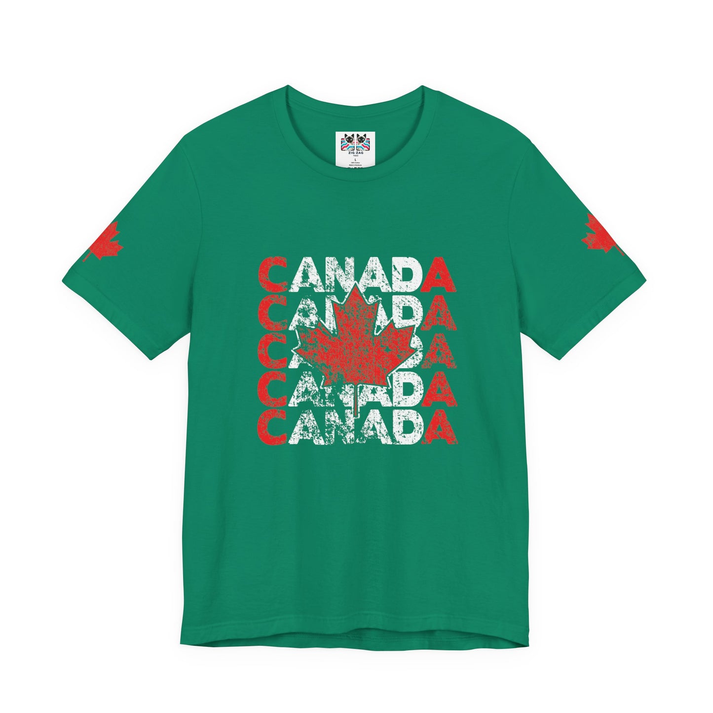 Canada Retro Repeat Maple Leaf T-Shirt