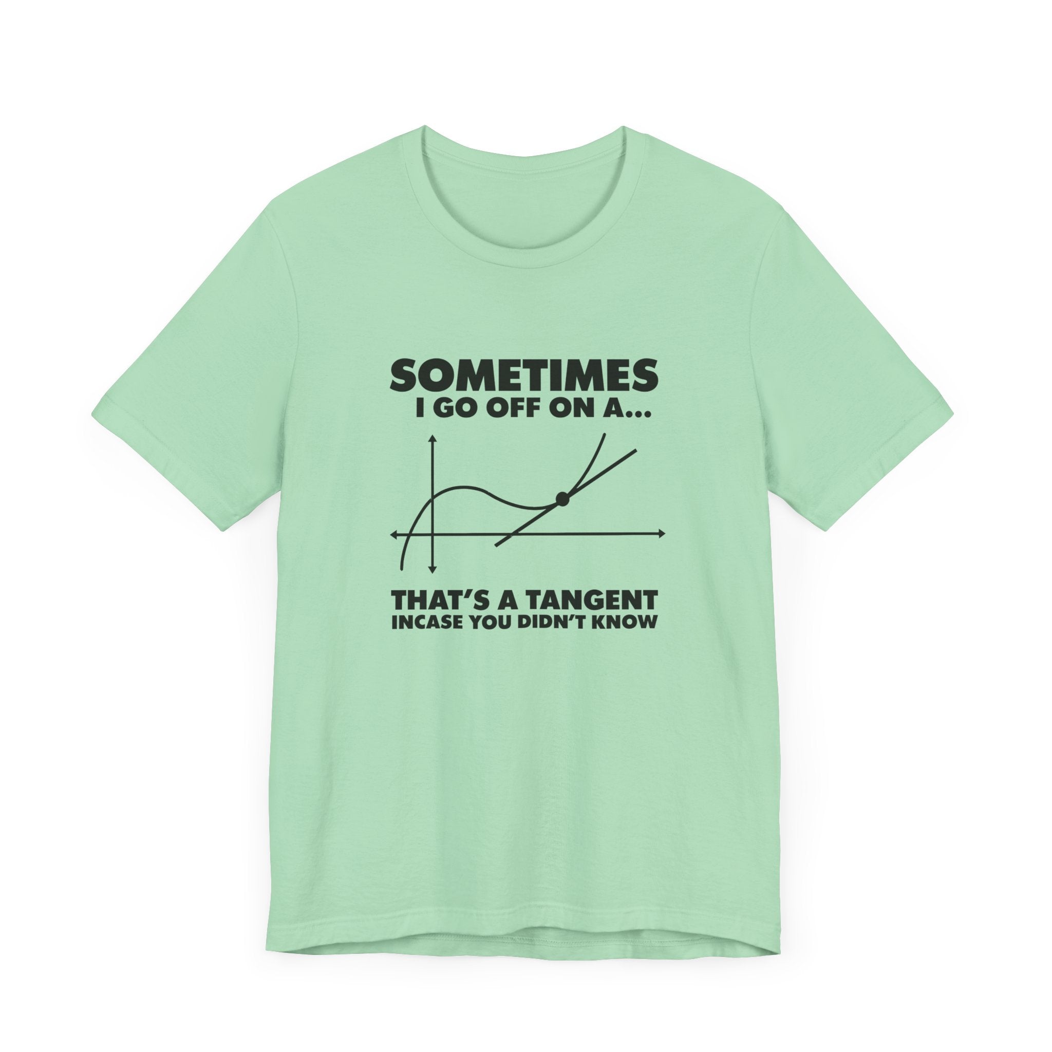 Math Nerd Tee – Tangent Pun with Graph Illustration