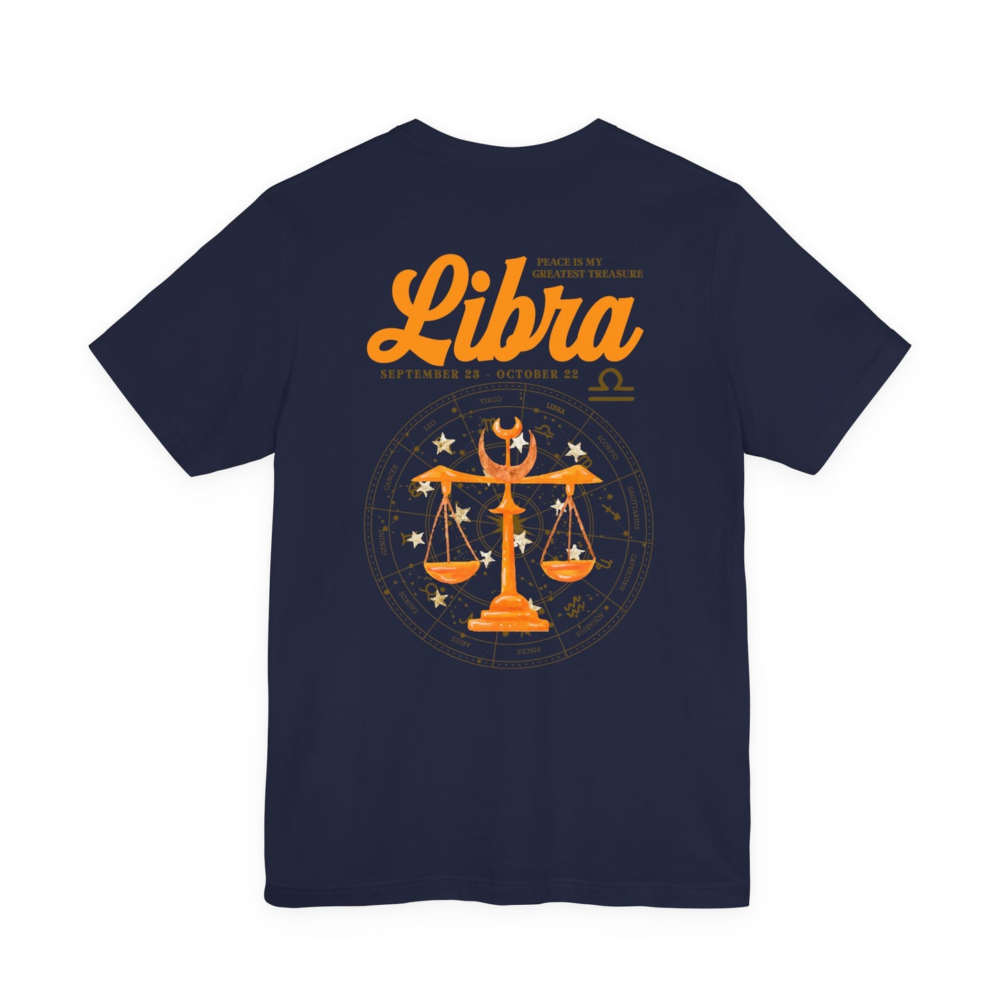 Libra Zodiac T-Shirt – Peace Is My Greatest Treasure Zodiac Wheel
